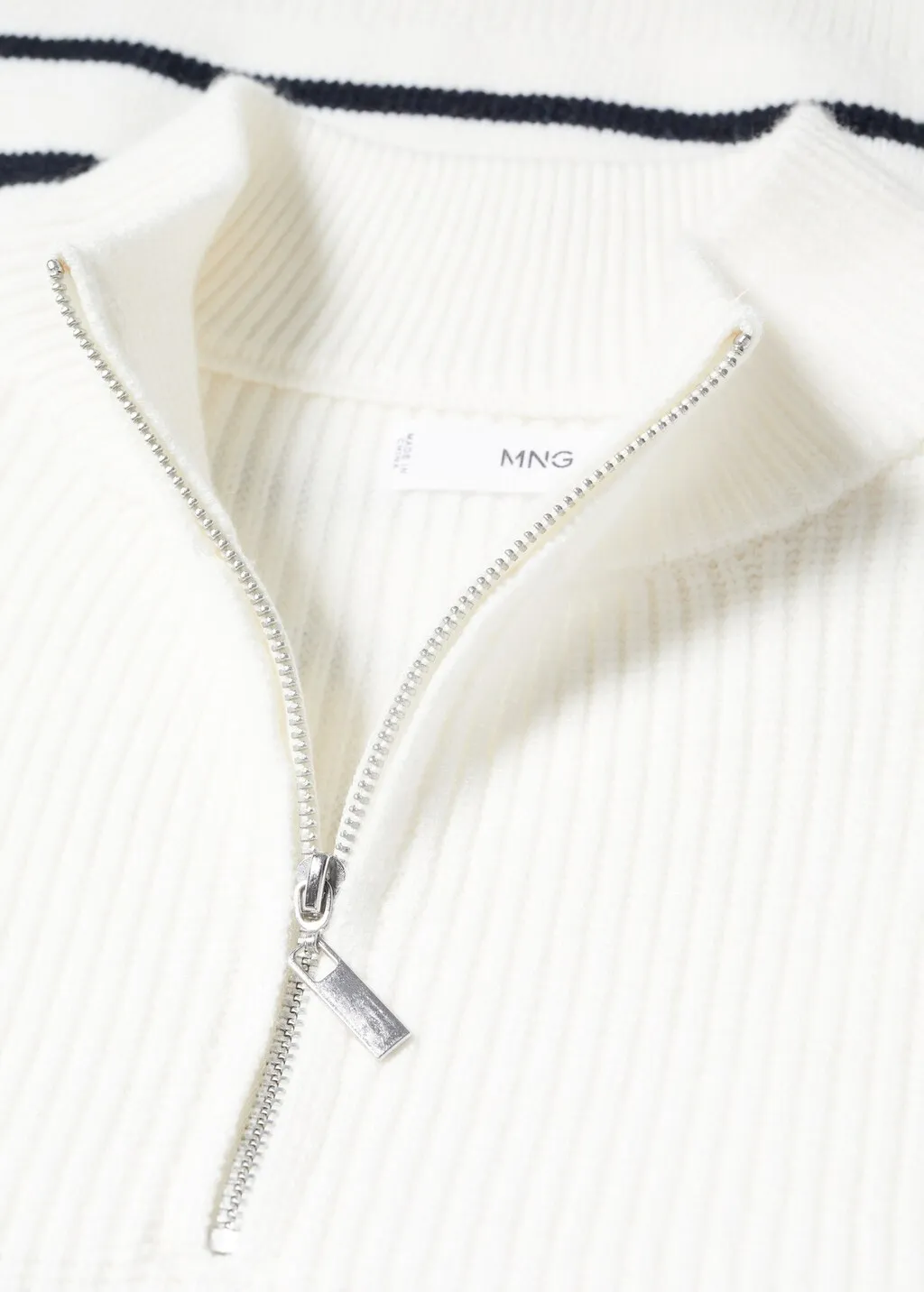 Pullover righe zip