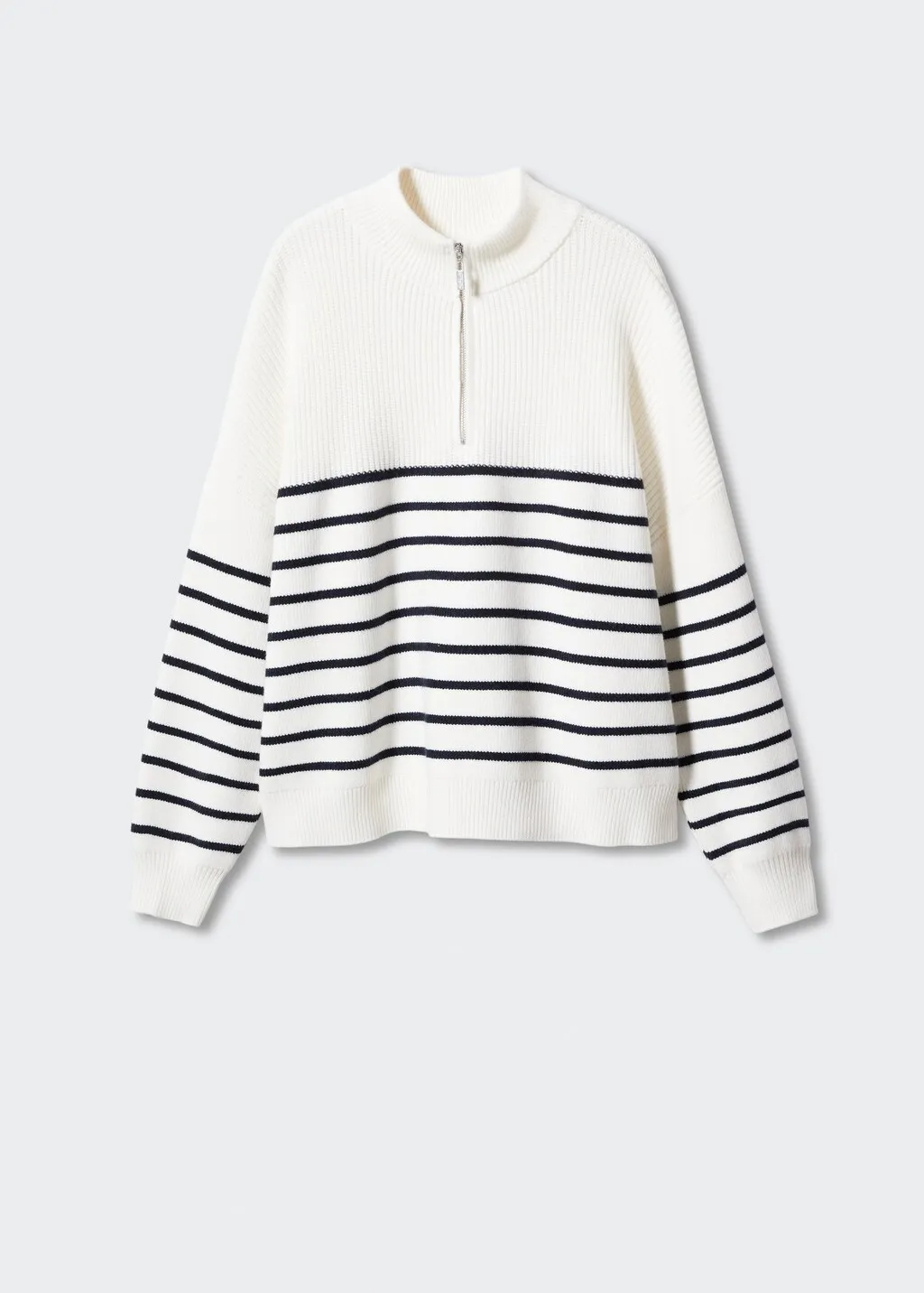 Pullover righe zip