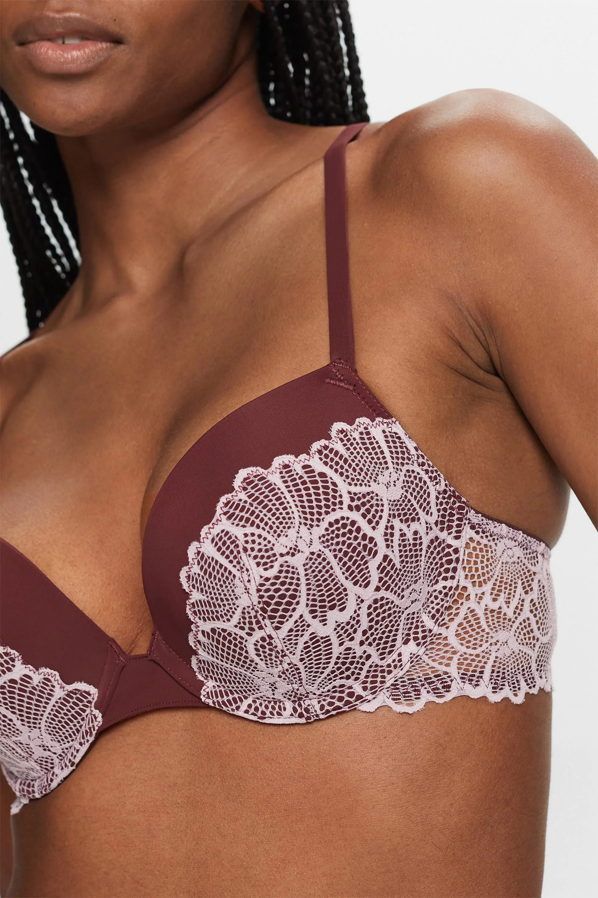 Reggiseno push-up imbottito in pizzo