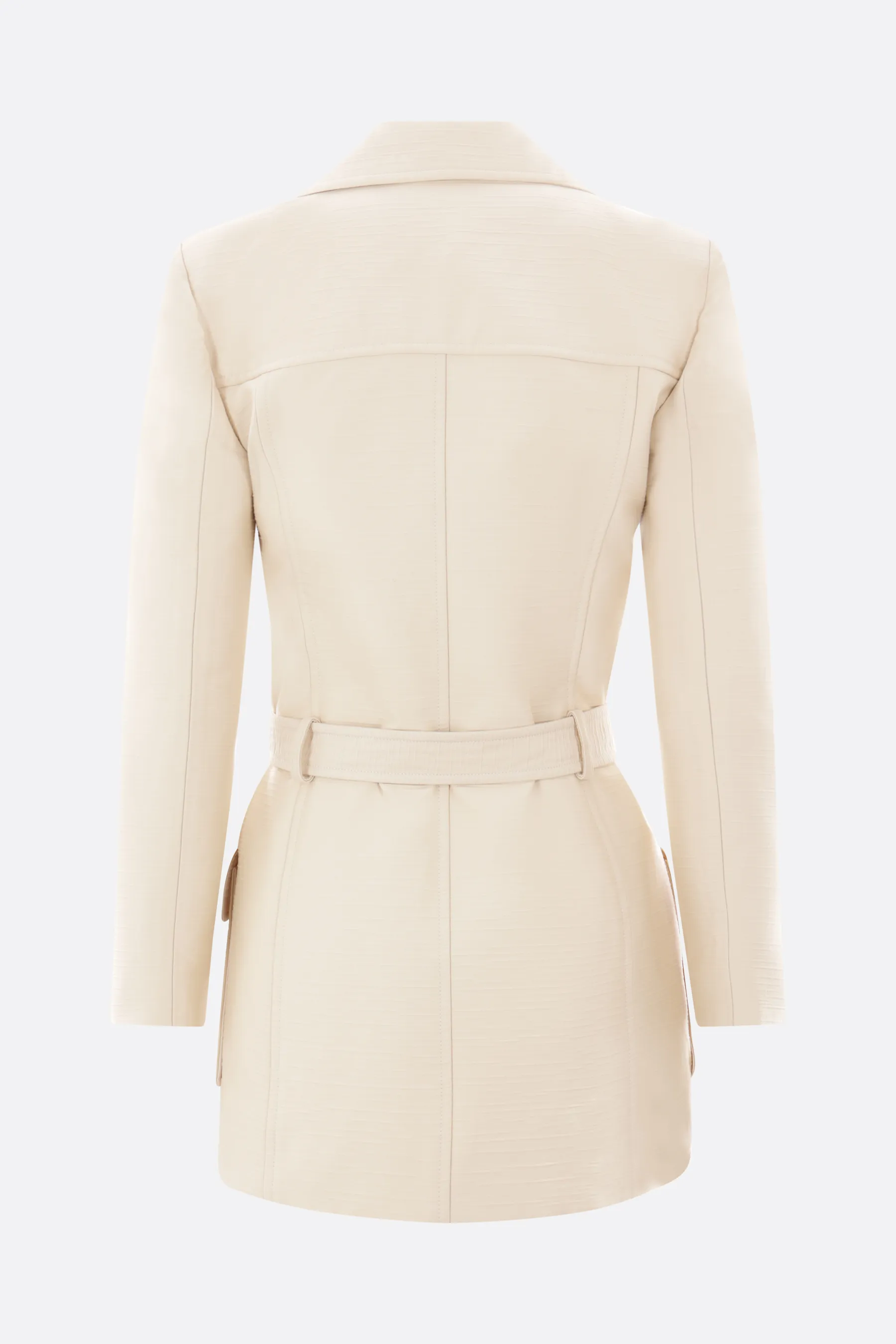 SAINT LAURENT soprabito saharienne in cotone e lana sostenibile