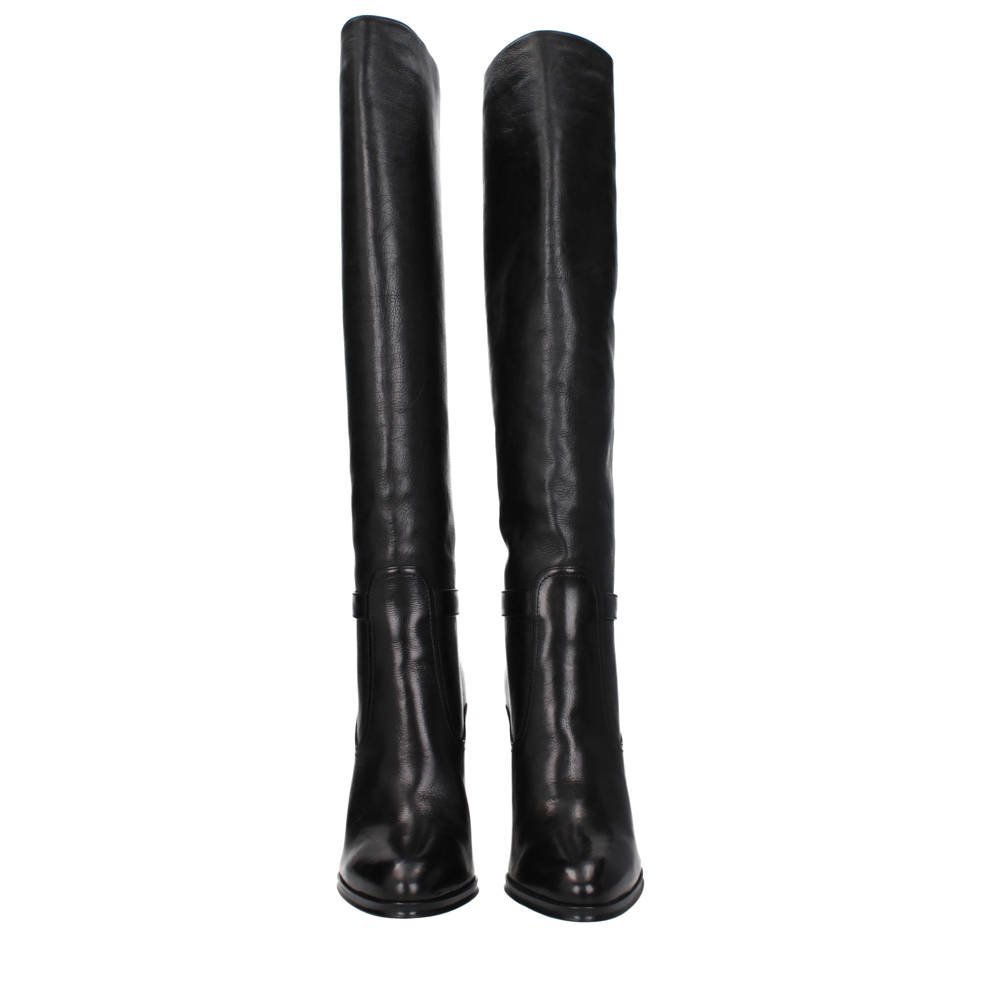 Saint Laurent Stivali Diane Donna Pelle Nero