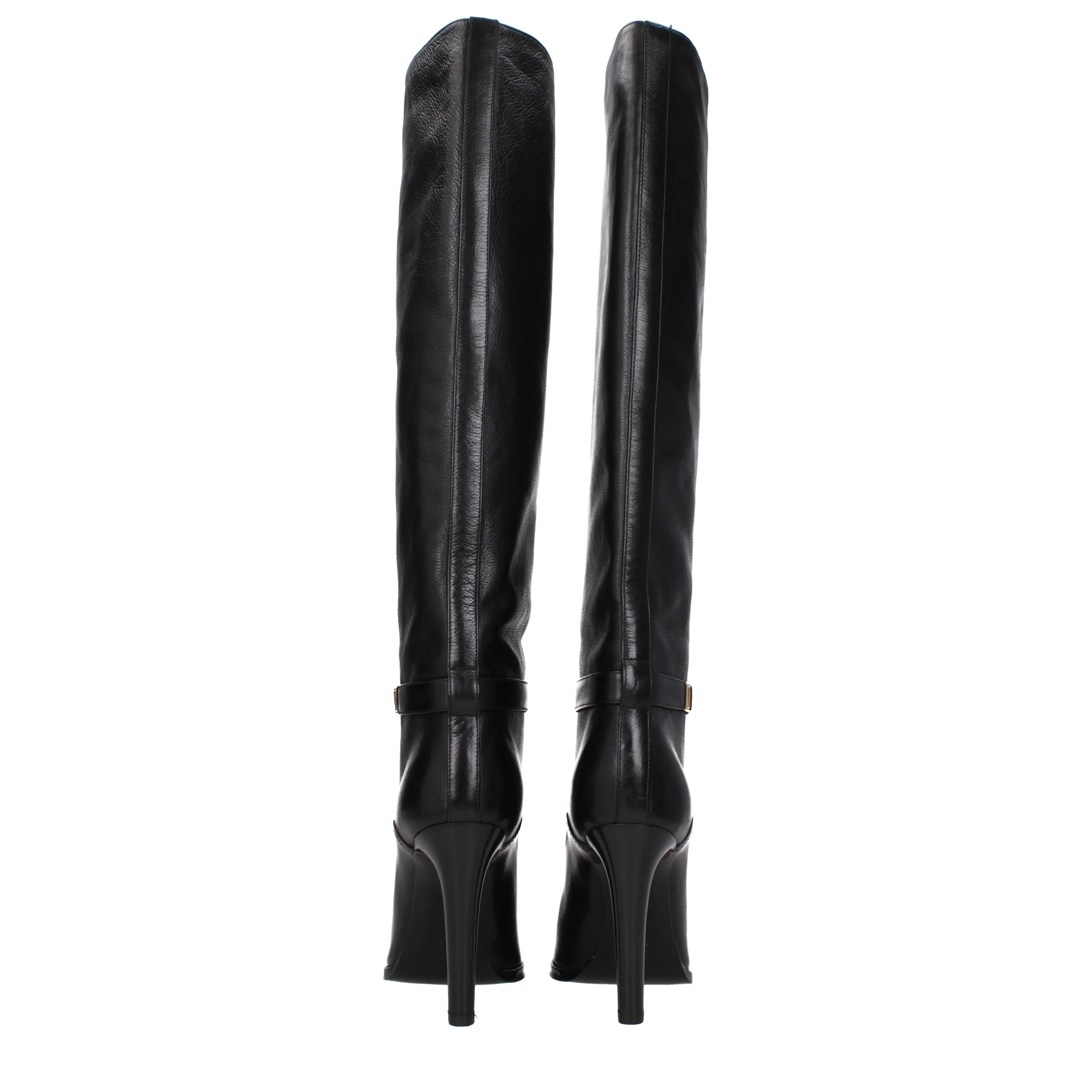Saint Laurent Stivali Diane Donna Pelle Nero