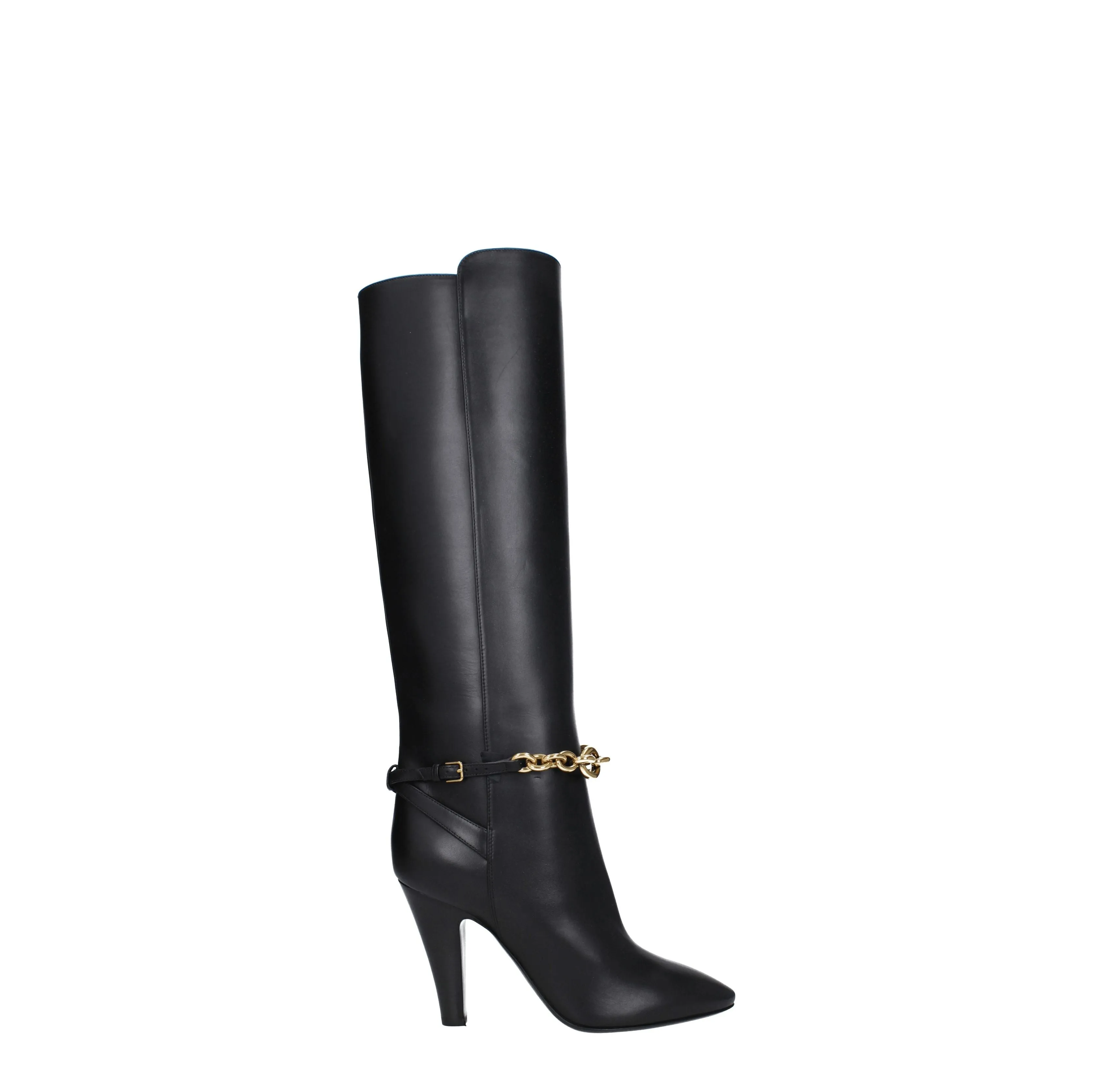 Saint Laurent Stivali Donna Pelle Nero