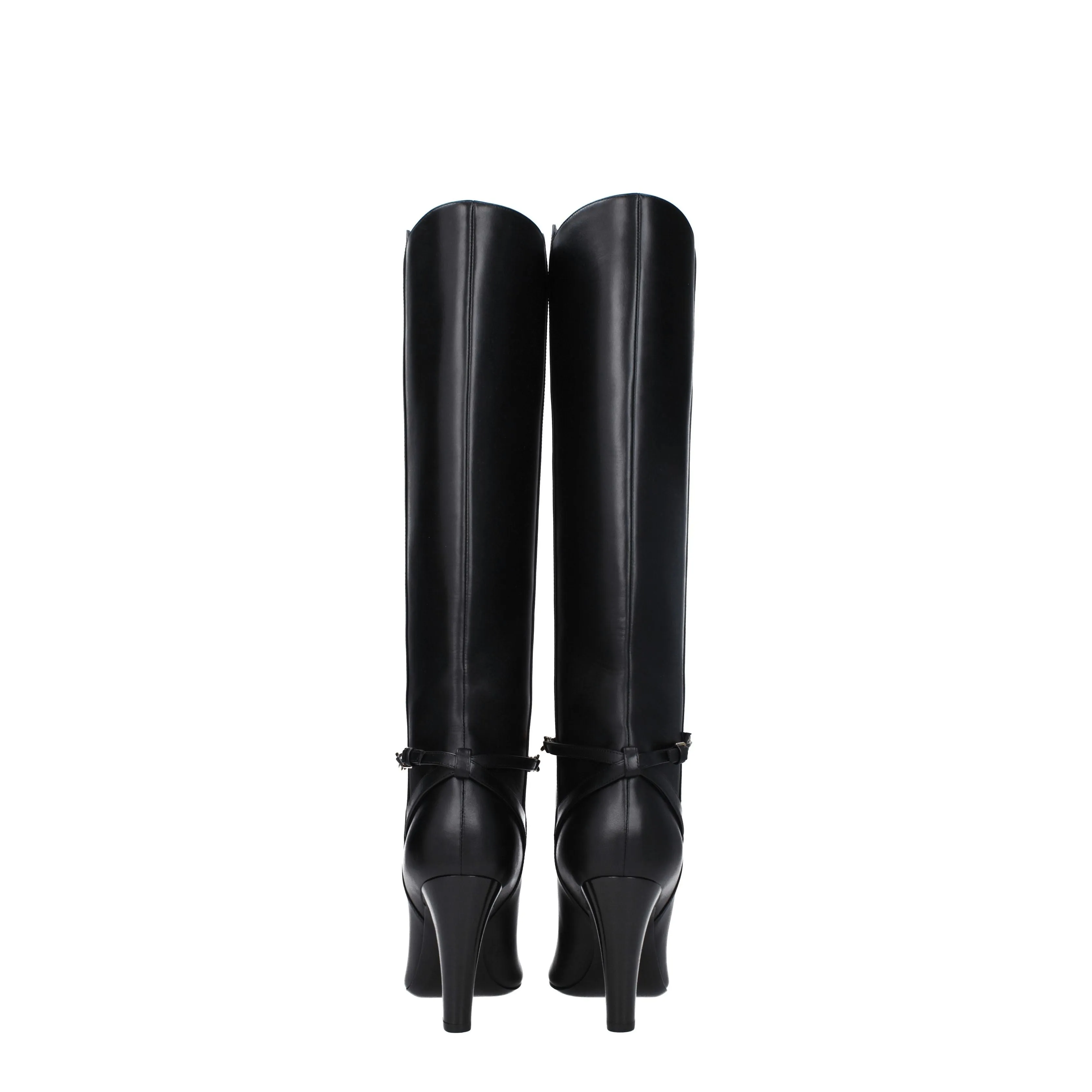 Saint Laurent Stivali Donna Pelle Nero