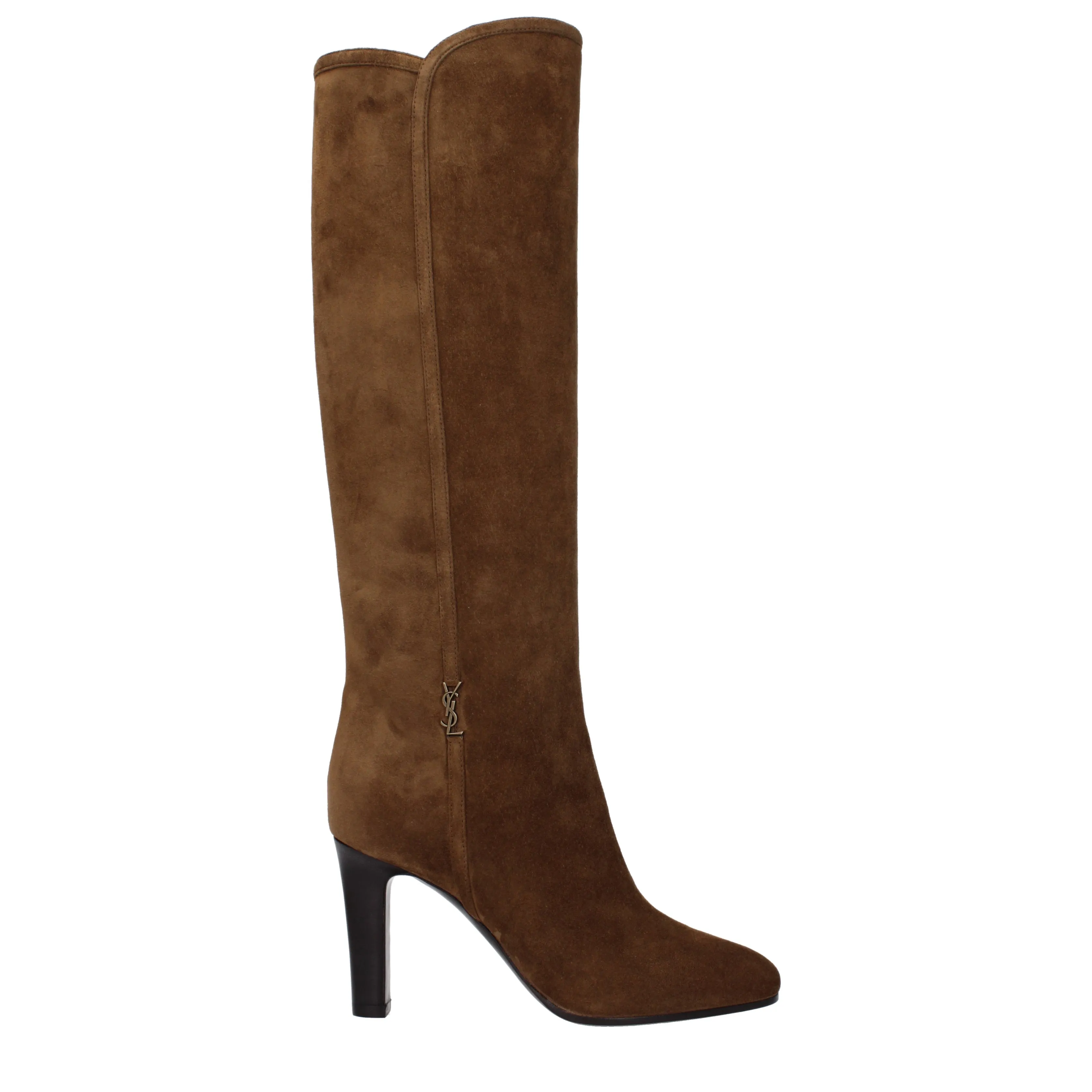 Saint Laurent Stivali Jane Donna Camoscio Marrone/Terra