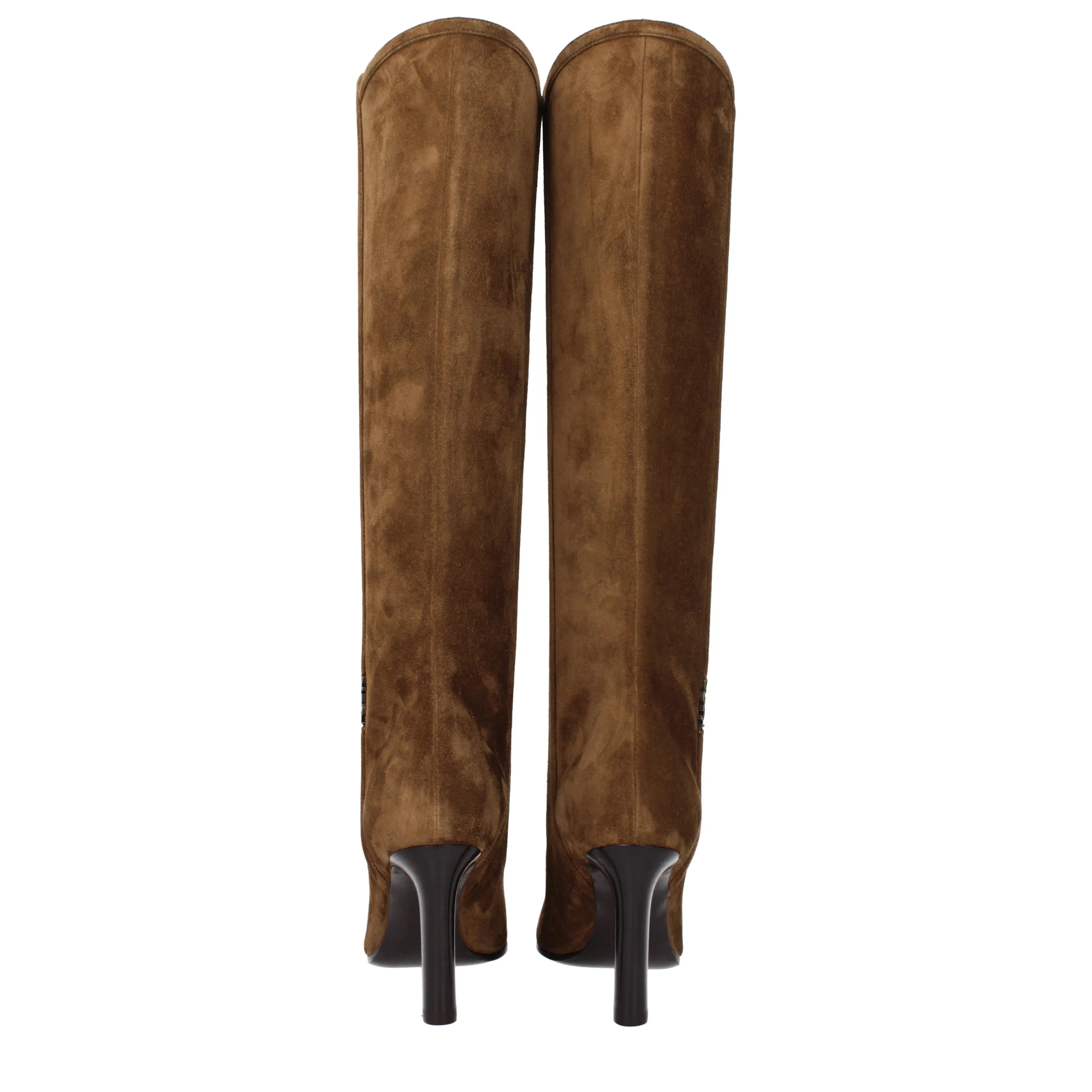 Saint Laurent Stivali Jane Donna Camoscio Marrone/Terra