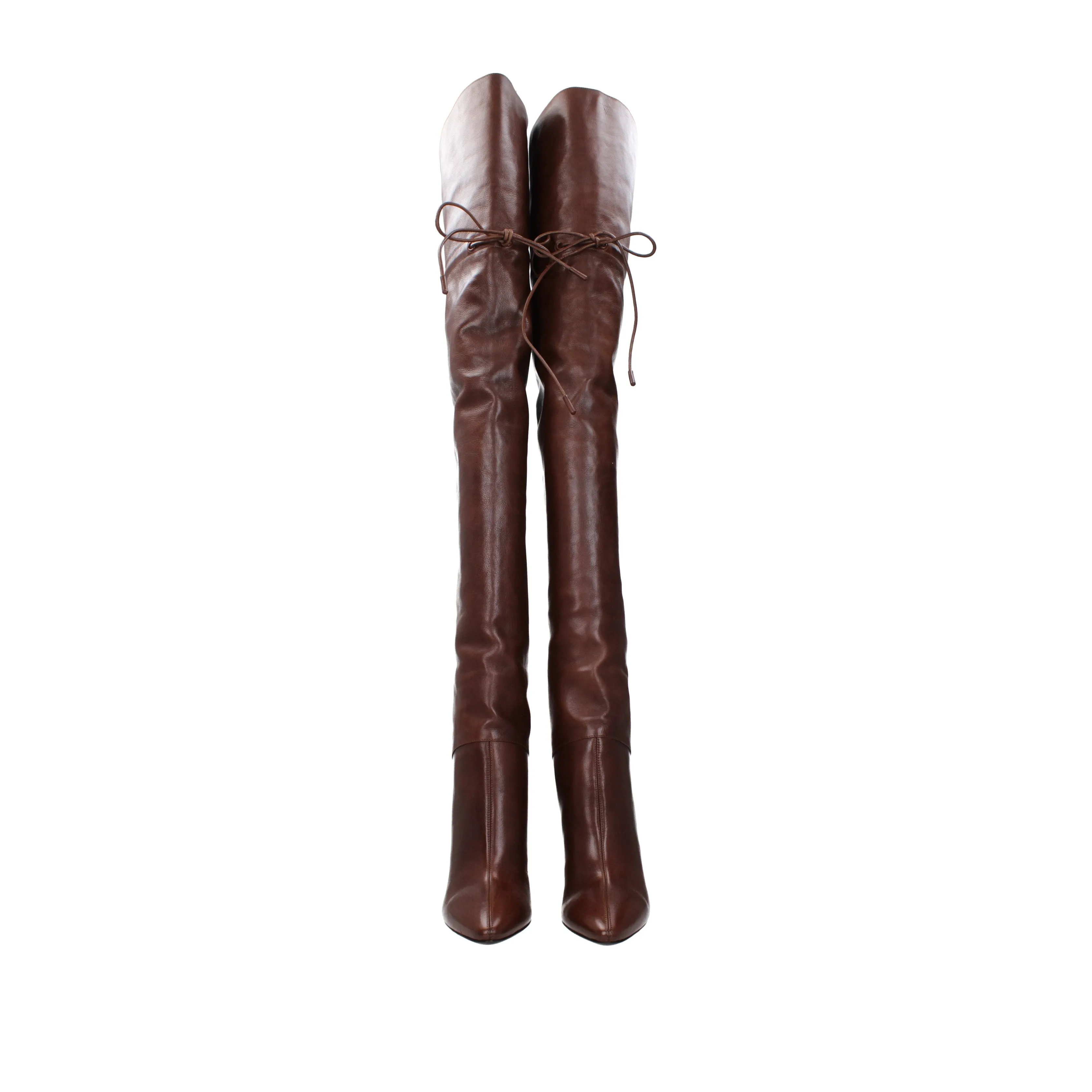 Saint Laurent Stivali Jane Donna Pelle Marrone