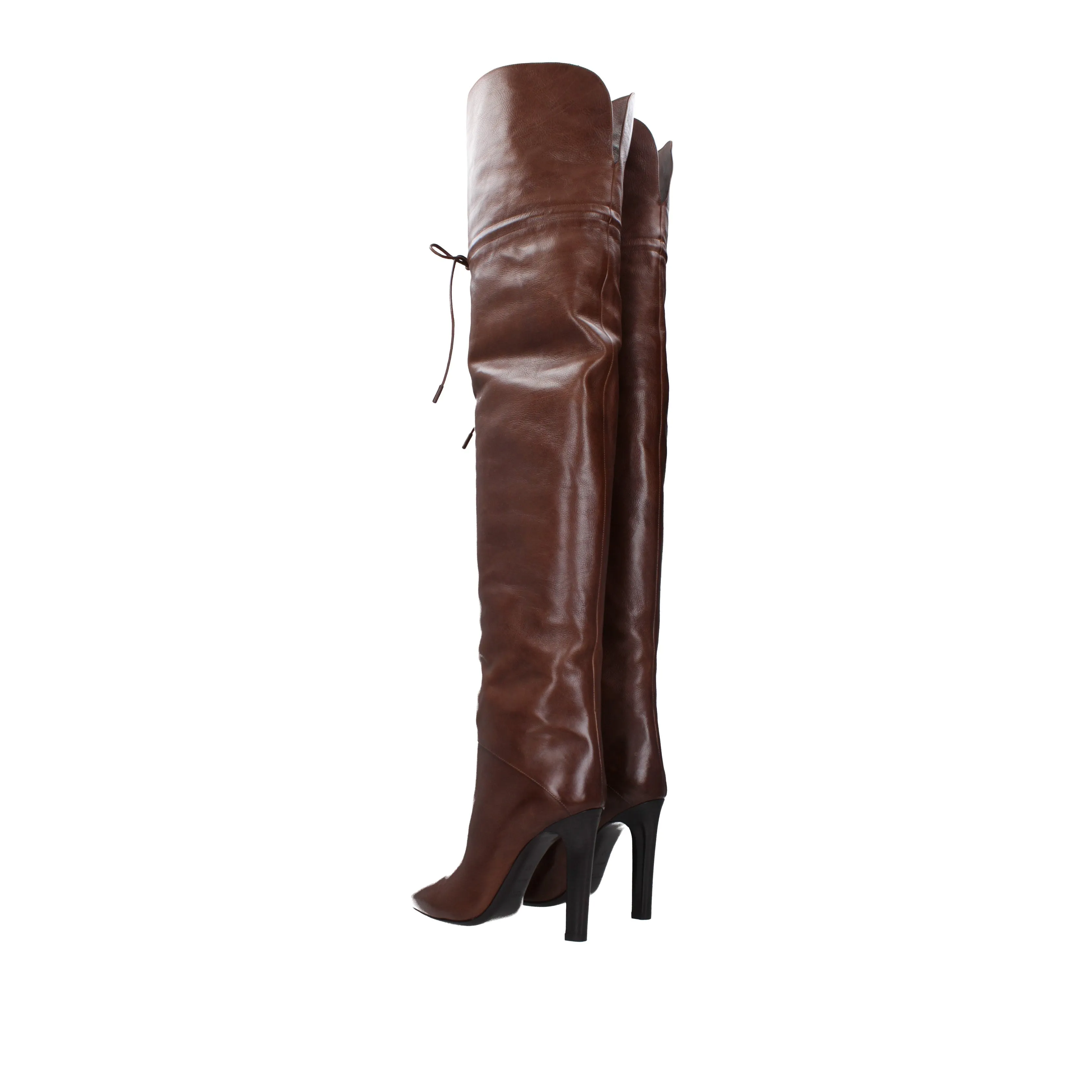 Saint Laurent Stivali Jane Donna Pelle Marrone