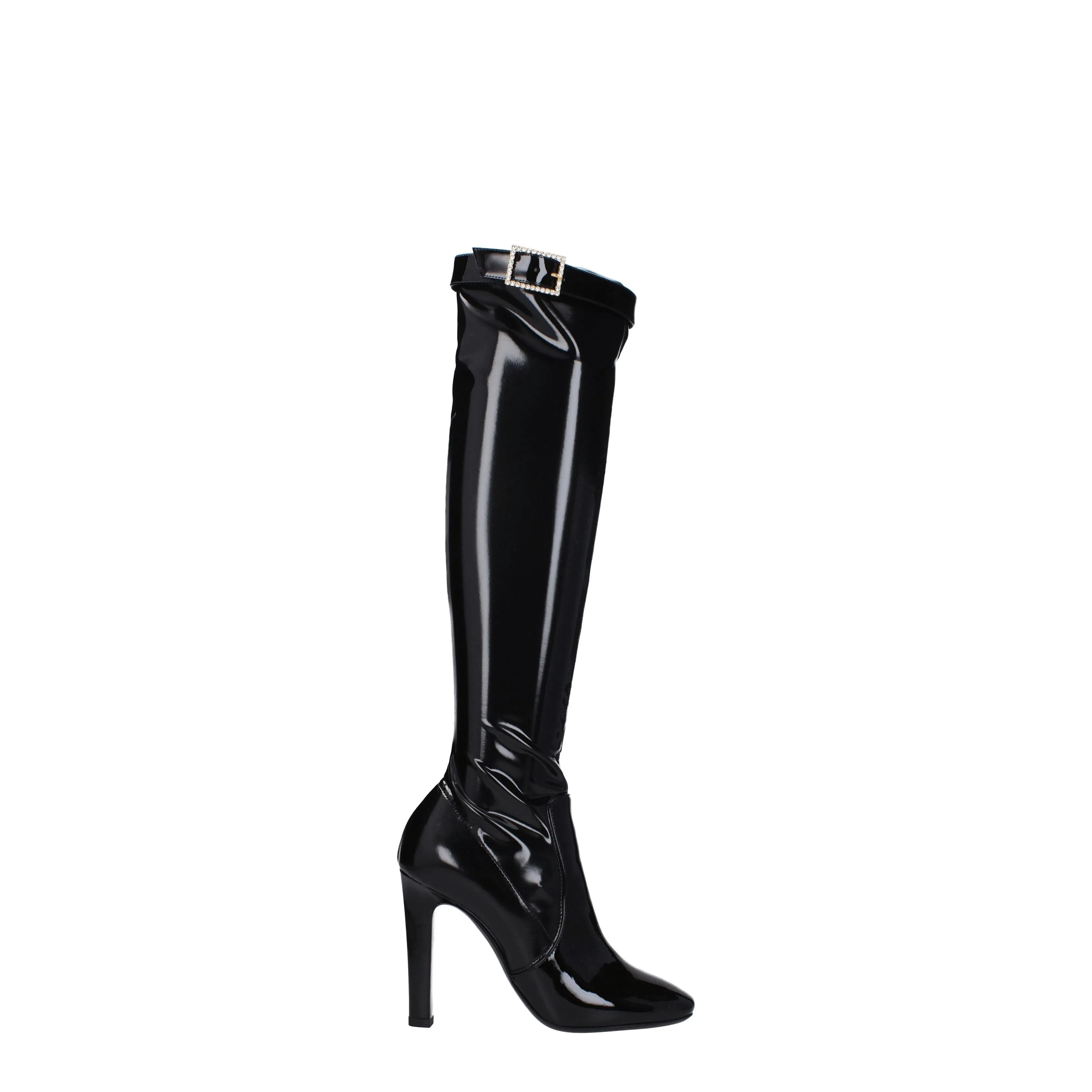 Saint Laurent Stivali Lala Donna Vernice Nero