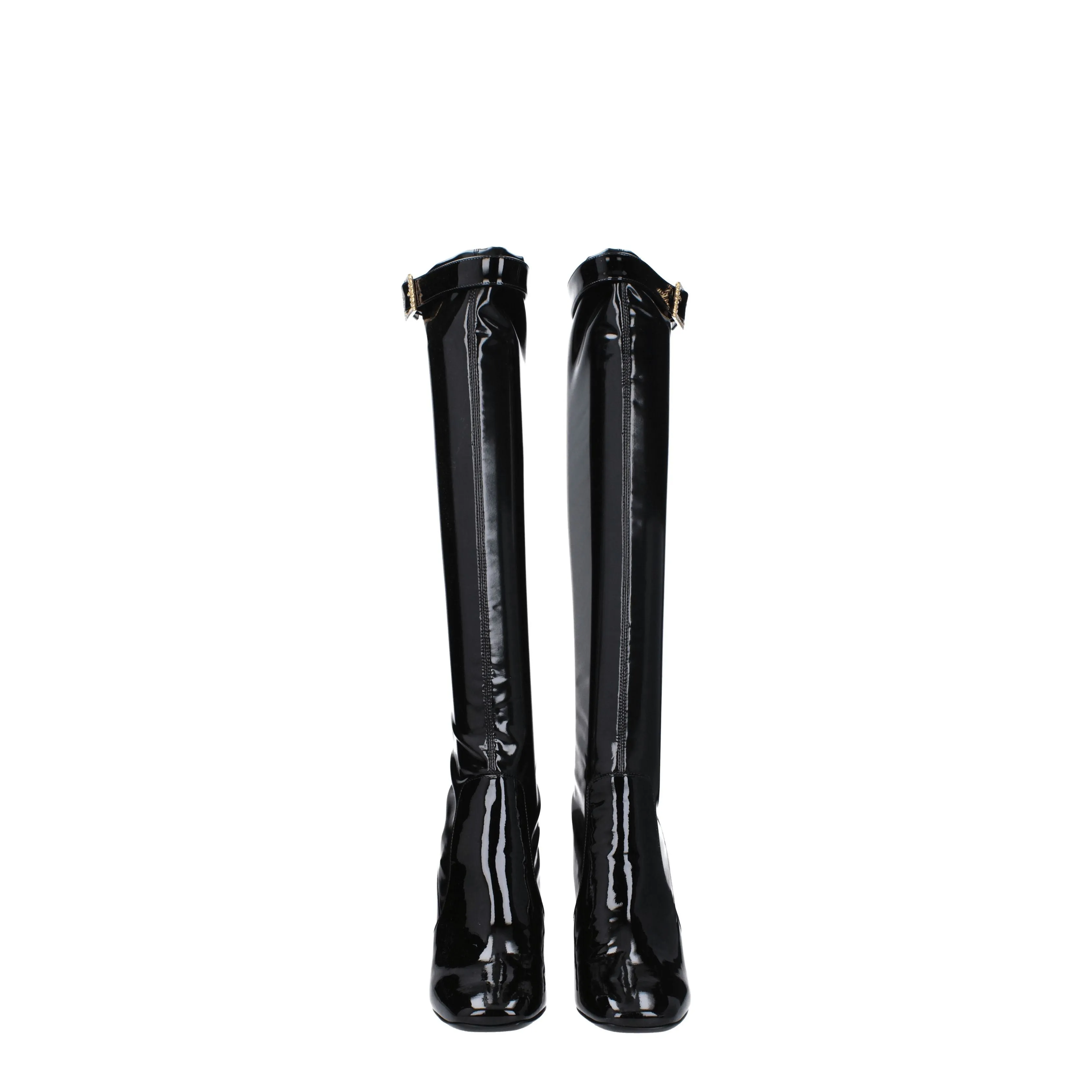 Saint Laurent Stivali Lala Donna Vernice Nero