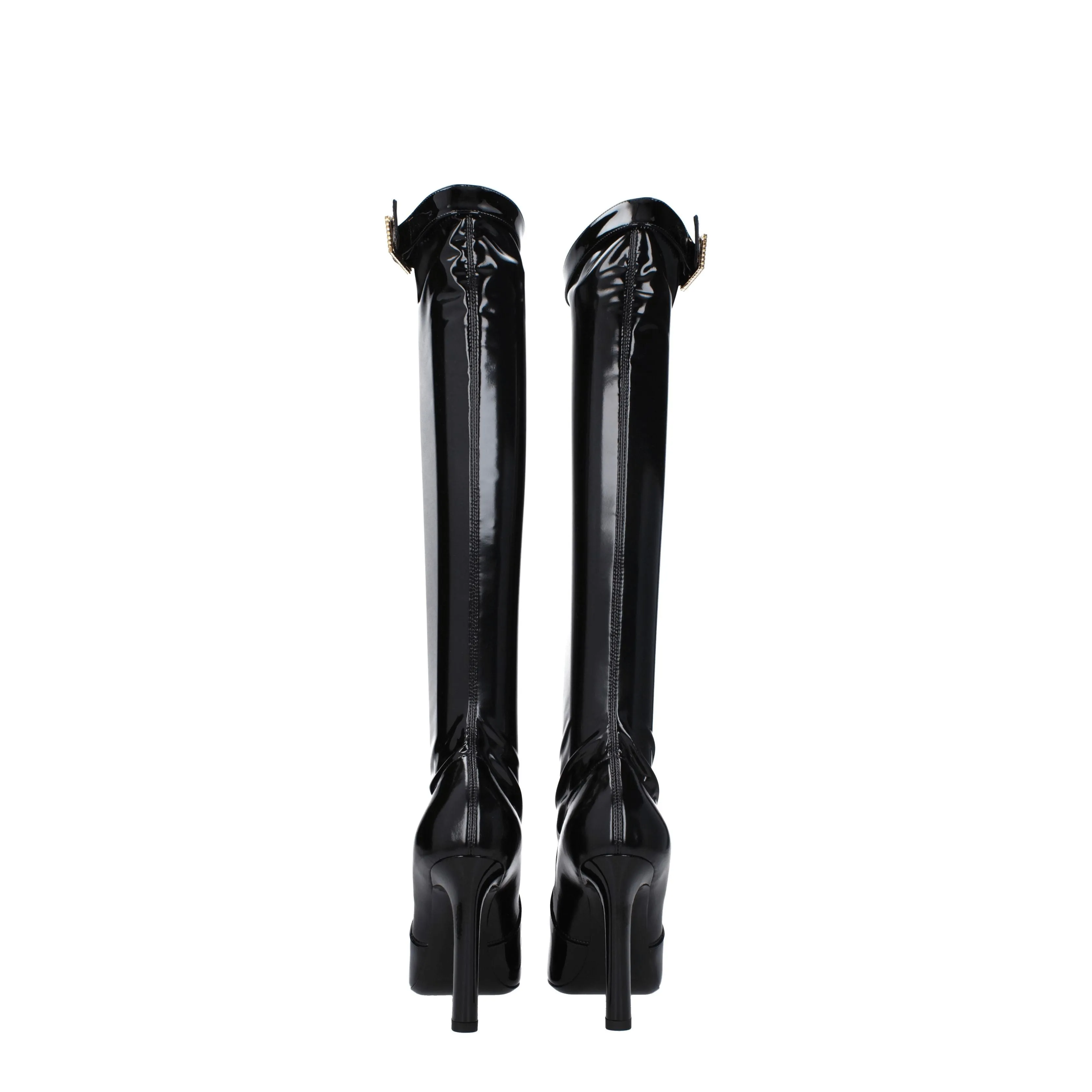 Saint Laurent Stivali Lala Donna Vernice Nero