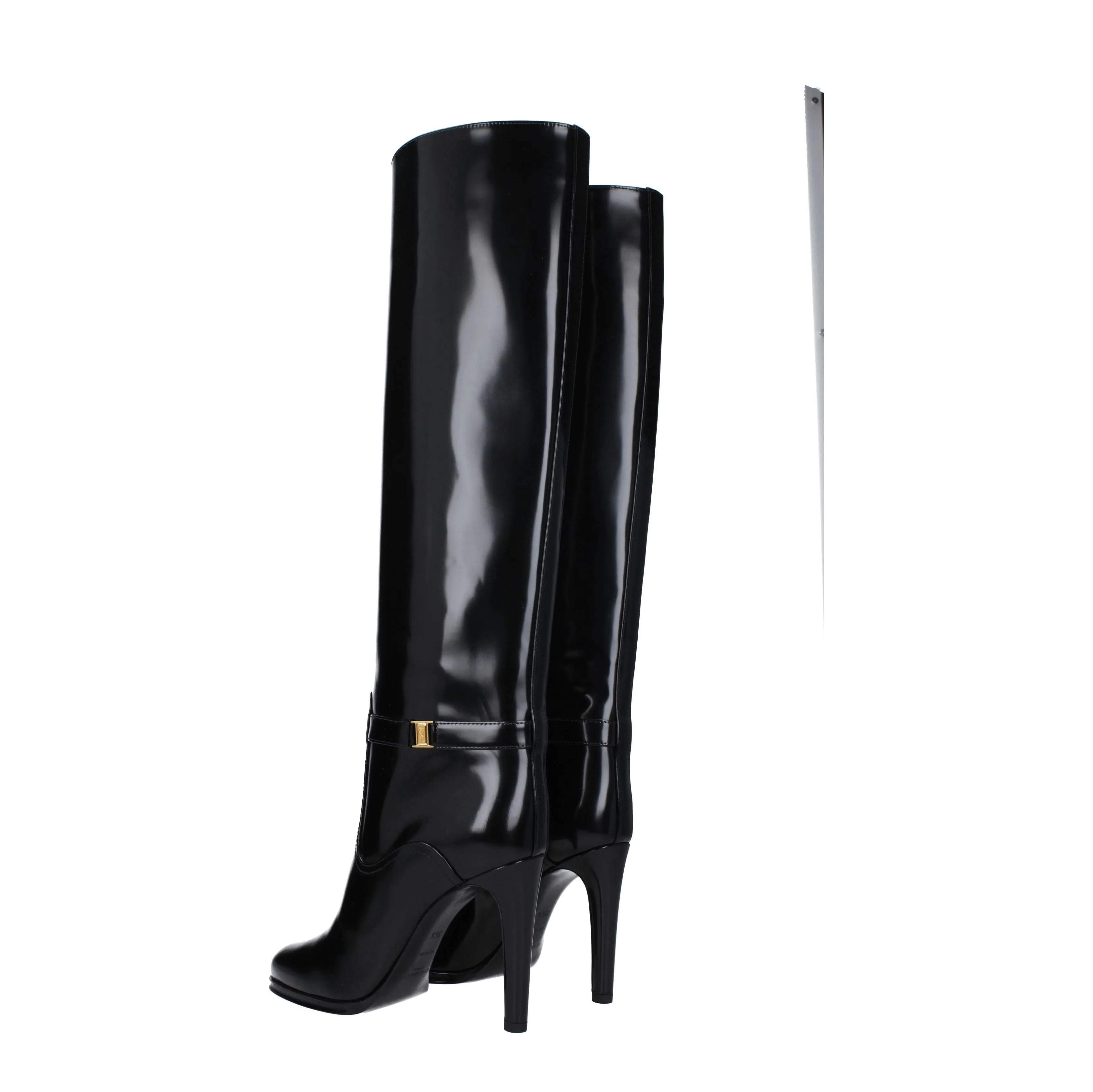 Saint Laurent Stivali Linda Donna Pelle Nero
