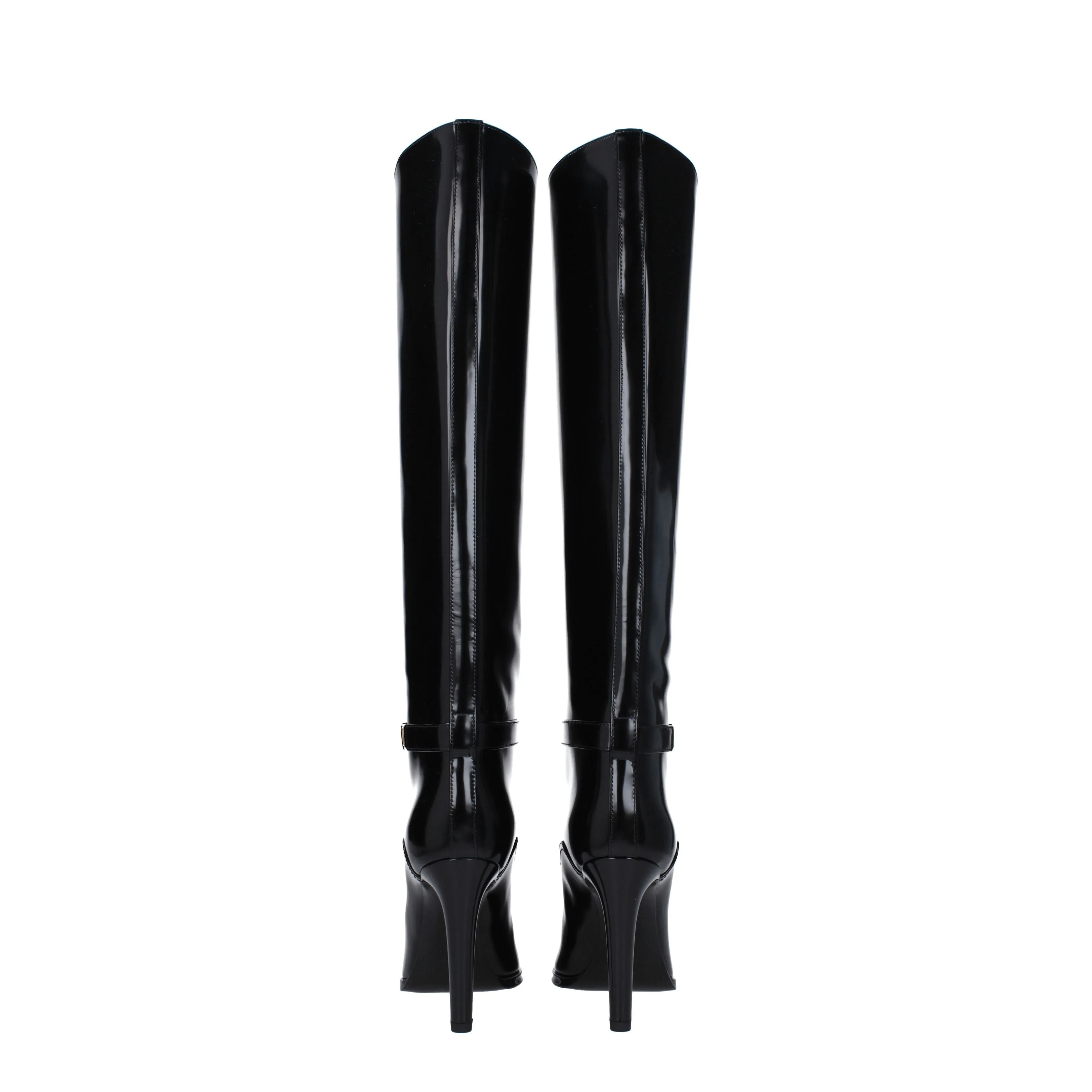Saint Laurent Stivali Linda Donna Pelle Nero