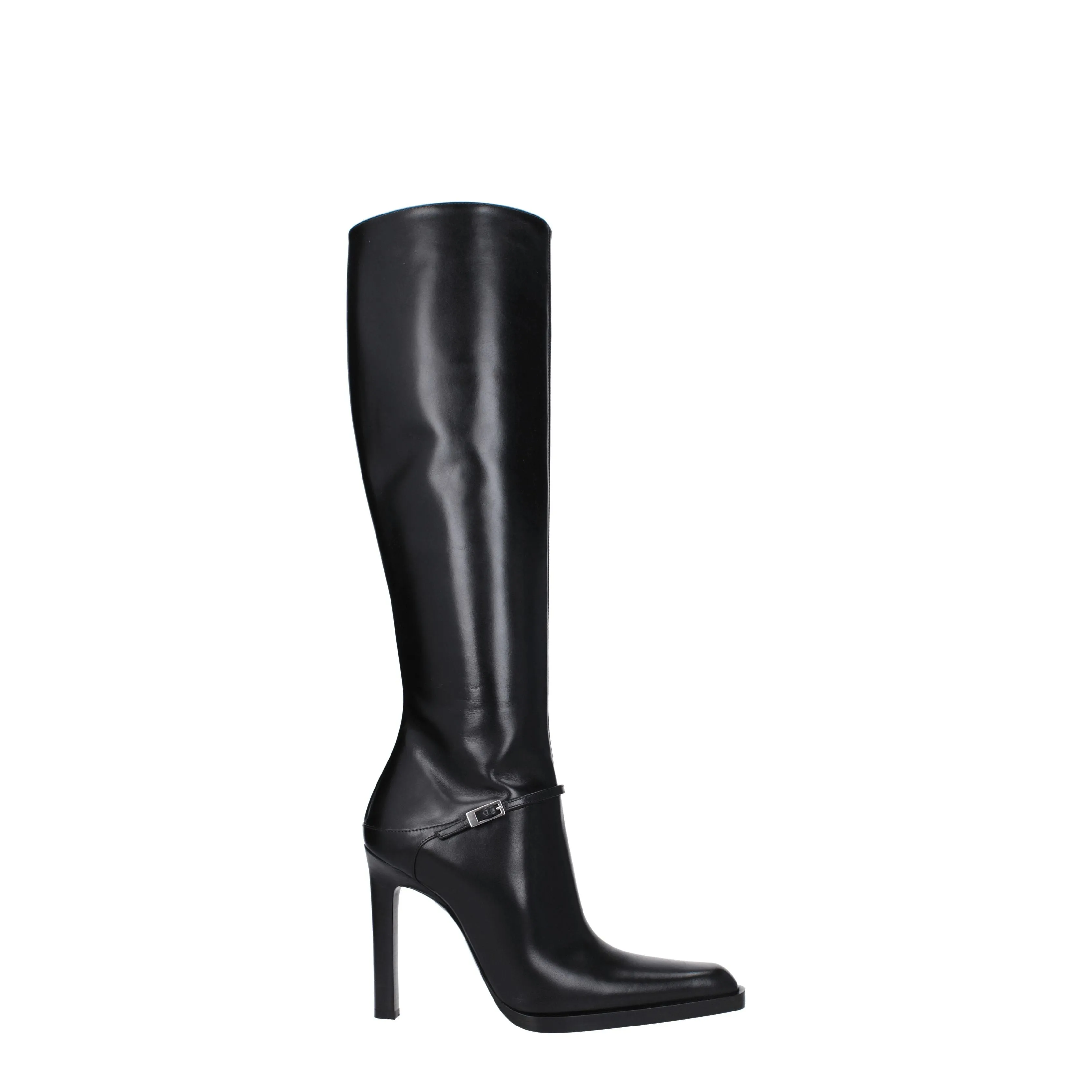Saint Laurent Stivali Nina Donna Pelle Nero