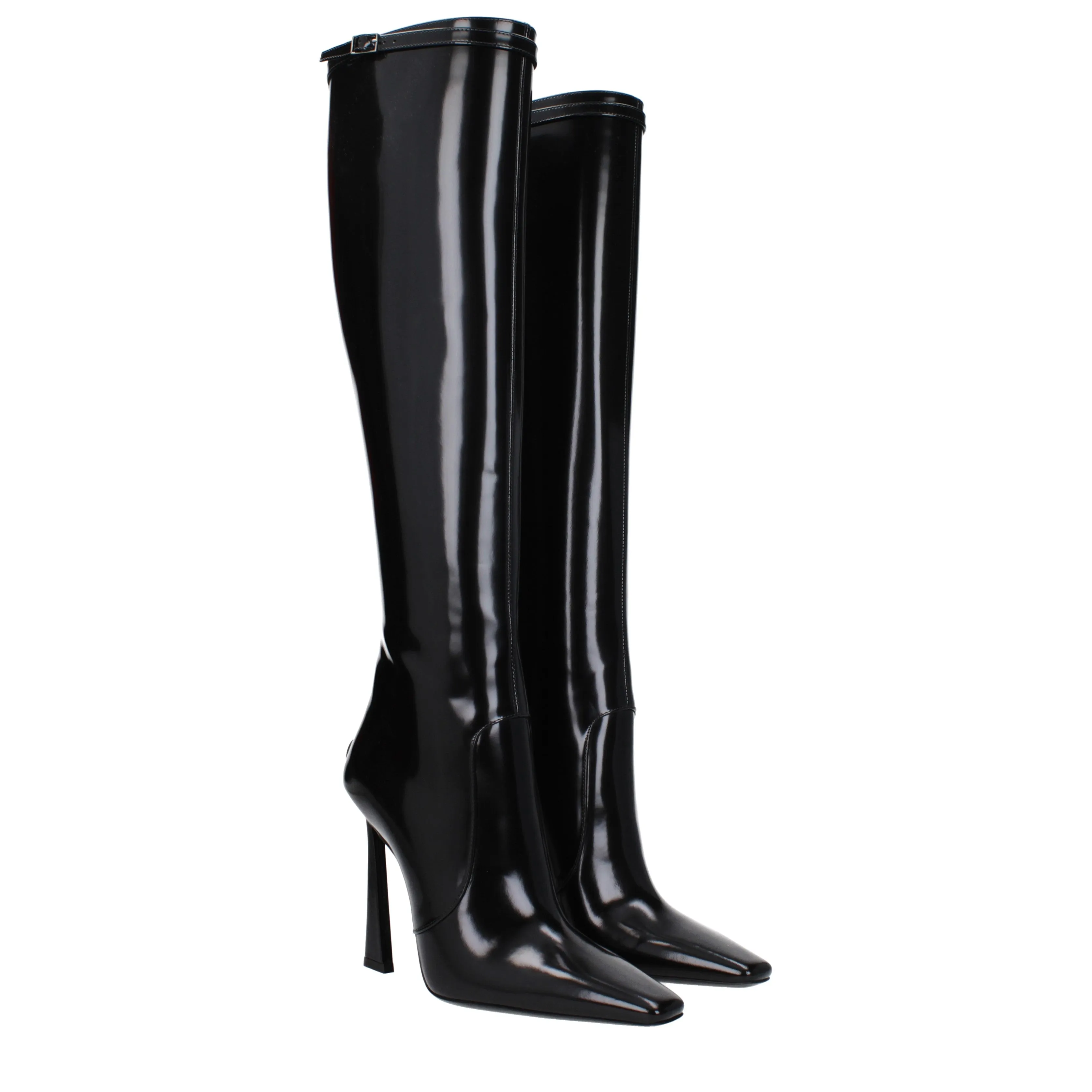 Saint Laurent Stivali Tess Donna Pelle Nero