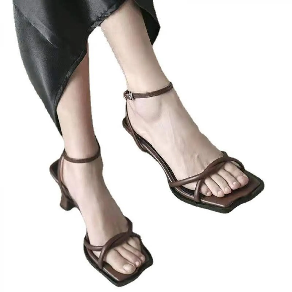 Sandali Scarpe Con Tacco Cinghie Sottili Tacco Con Cinturino Sottile Sandali Donna Con Tacco Alto