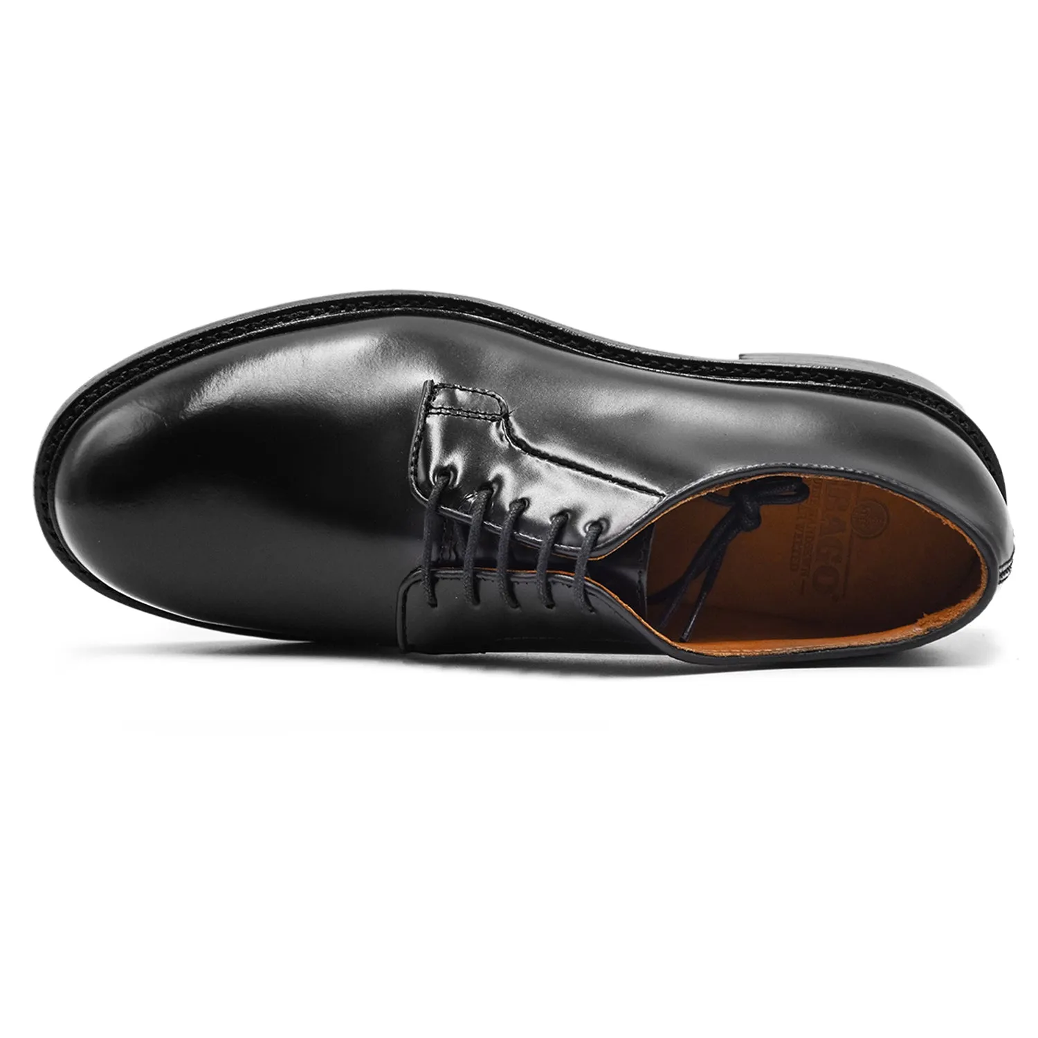 Sebago Stringate Nero Uomo Milton GYW Dallo Stile Plain Derby