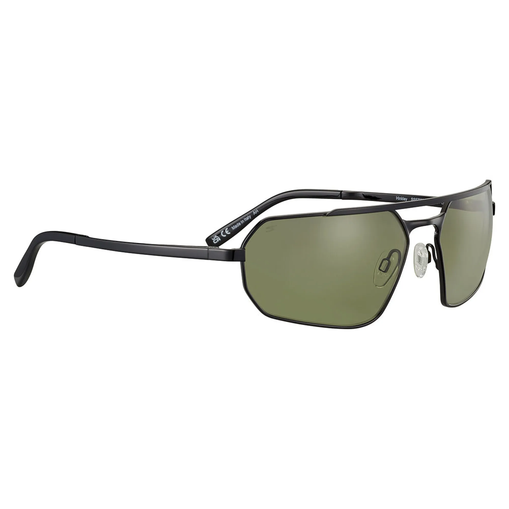   Serengeti HINKLEY - SS570003 Strato Trasparente Nero Lucido | Occhiale Da Sole Uomo 