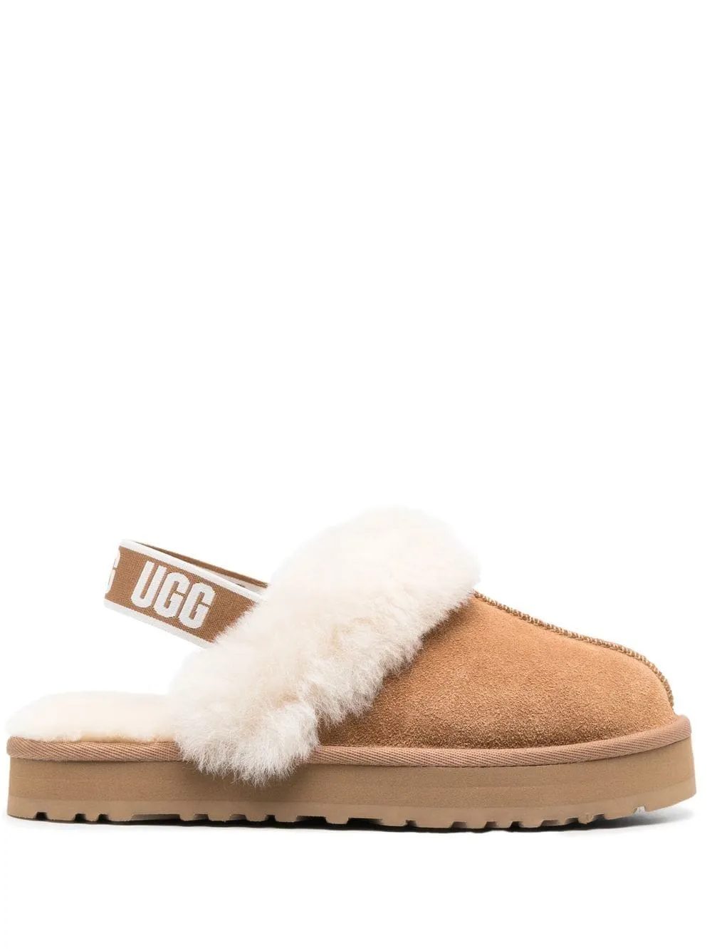 Slippers con cinturino posteriore Funkette per bambina UGG Kids marrone con punta tonda