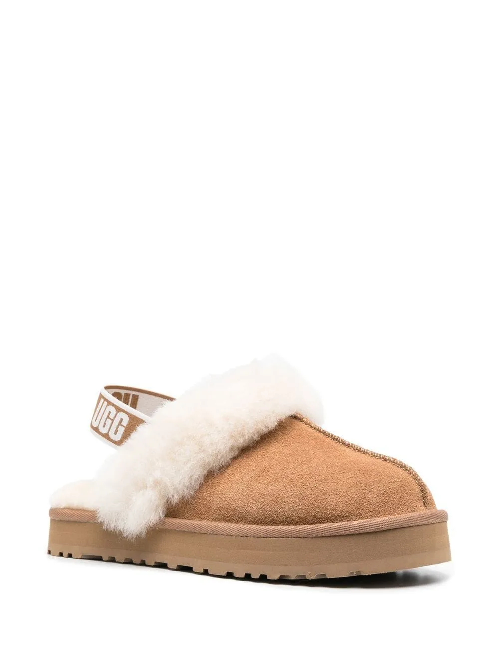Slippers con cinturino posteriore Funkette per bambina UGG Kids marrone con punta tonda