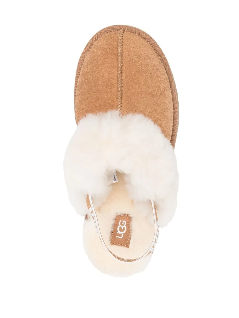 Slippers con cinturino posteriore Funkette per bambina UGG Kids marrone con punta tonda
