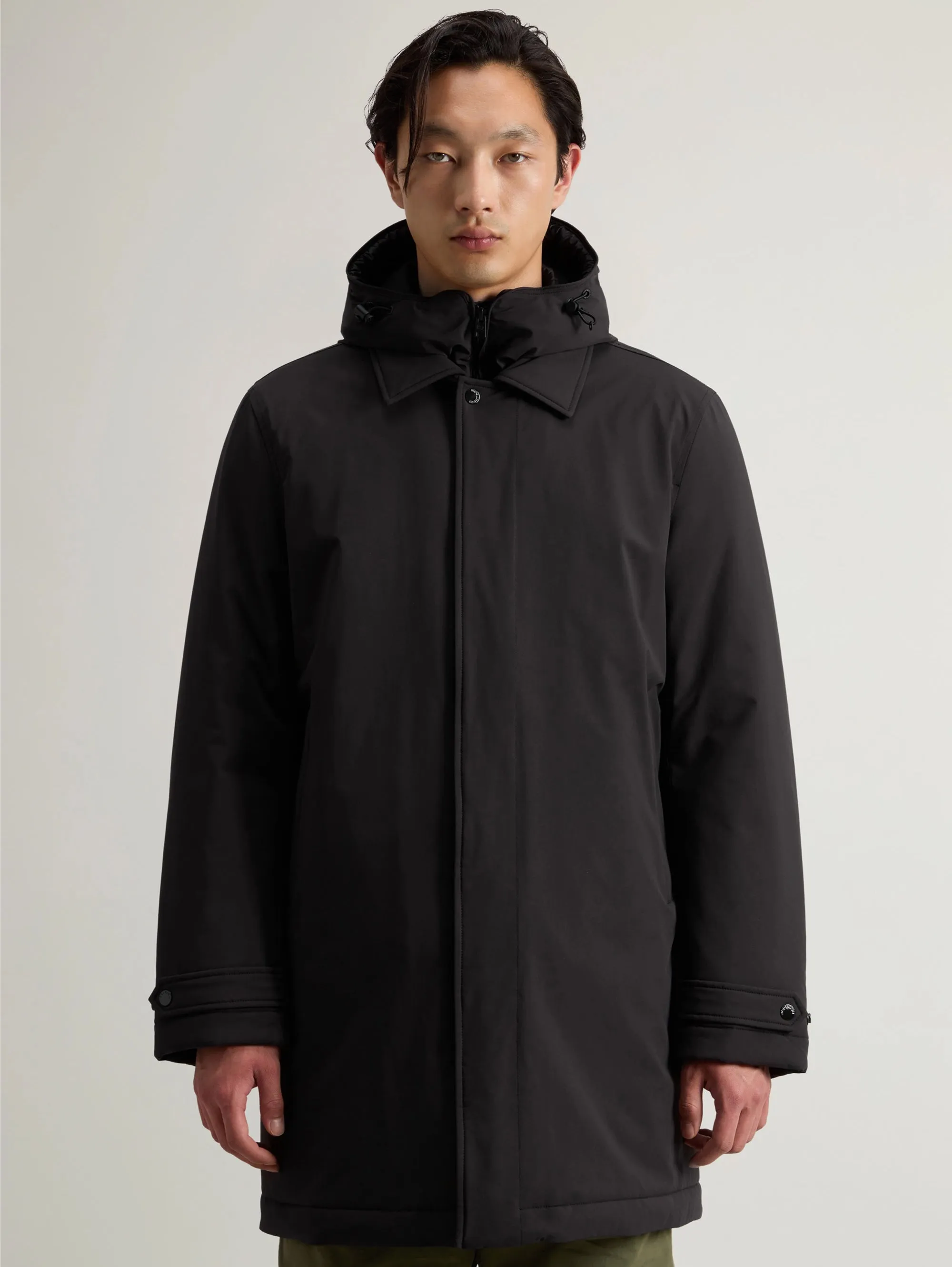Soprabito Due in Uno in Tessuto Stretch Nero