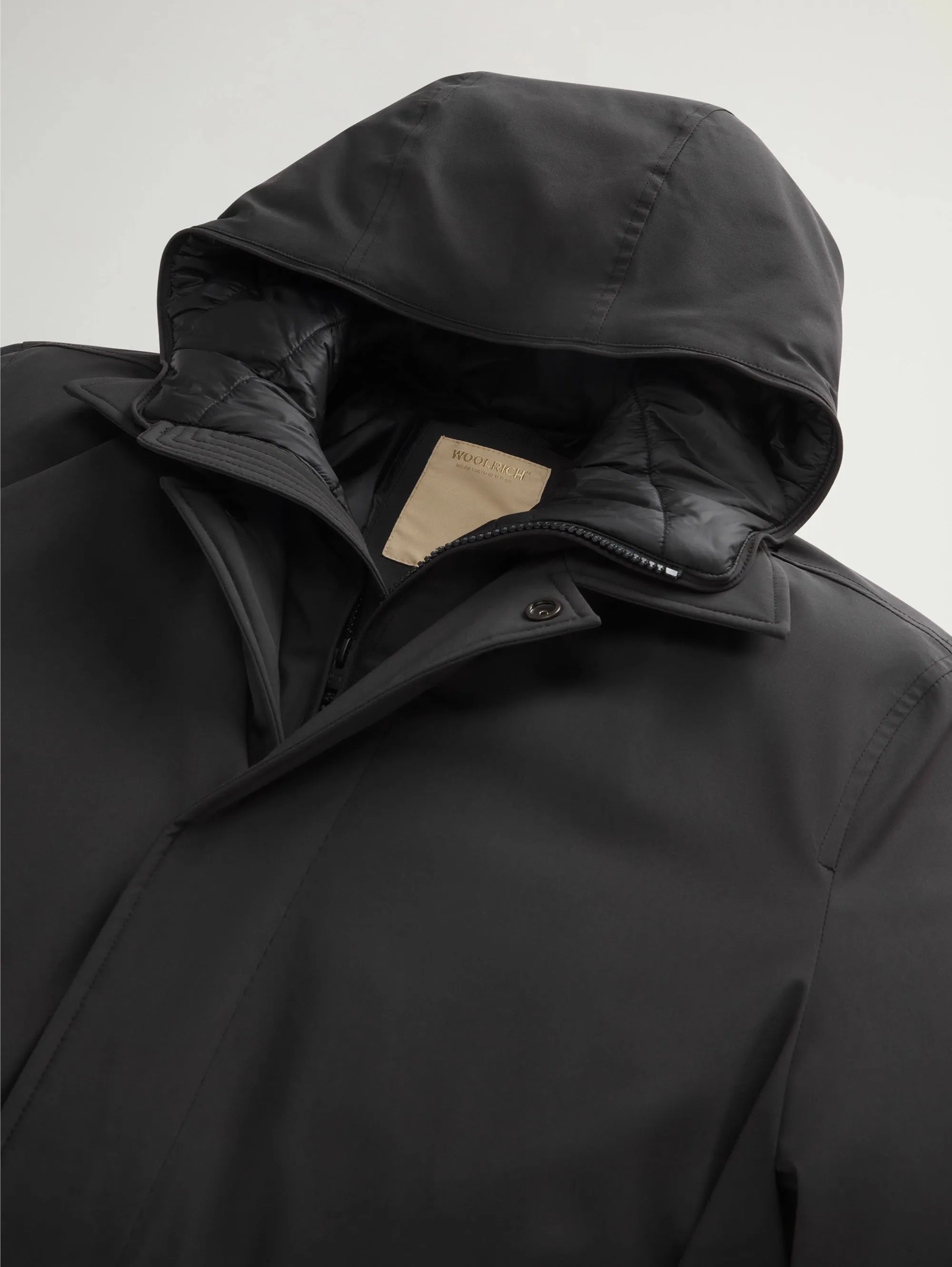 Soprabito Due in Uno in Tessuto Stretch Nero