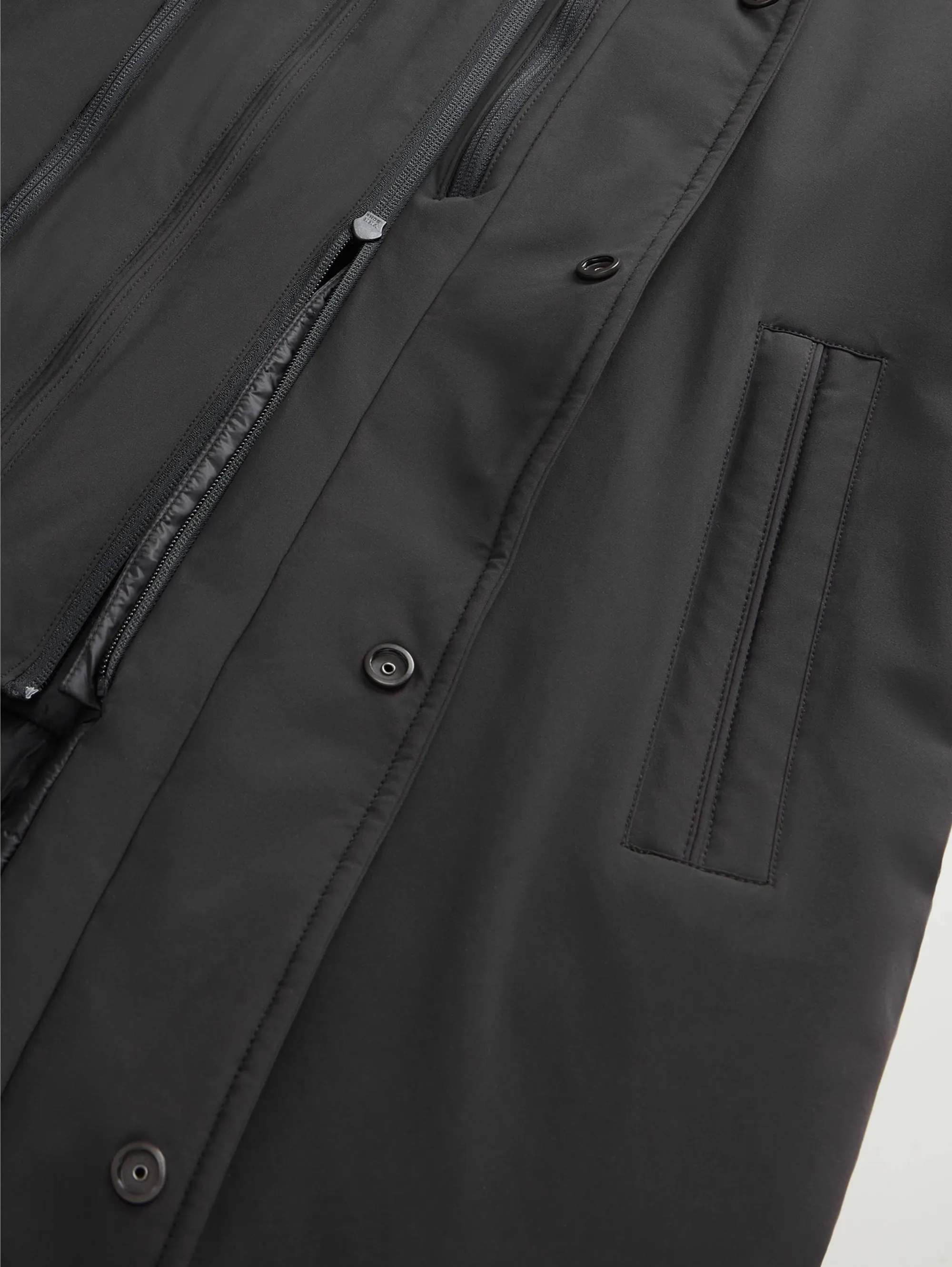 Soprabito Due in Uno in Tessuto Stretch Nero