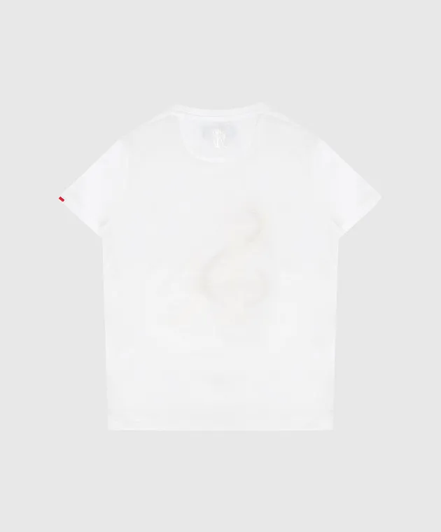 Stefano Ricci T-shirt bianca da bambino con ricamo monogramma YNH0300300TE0001