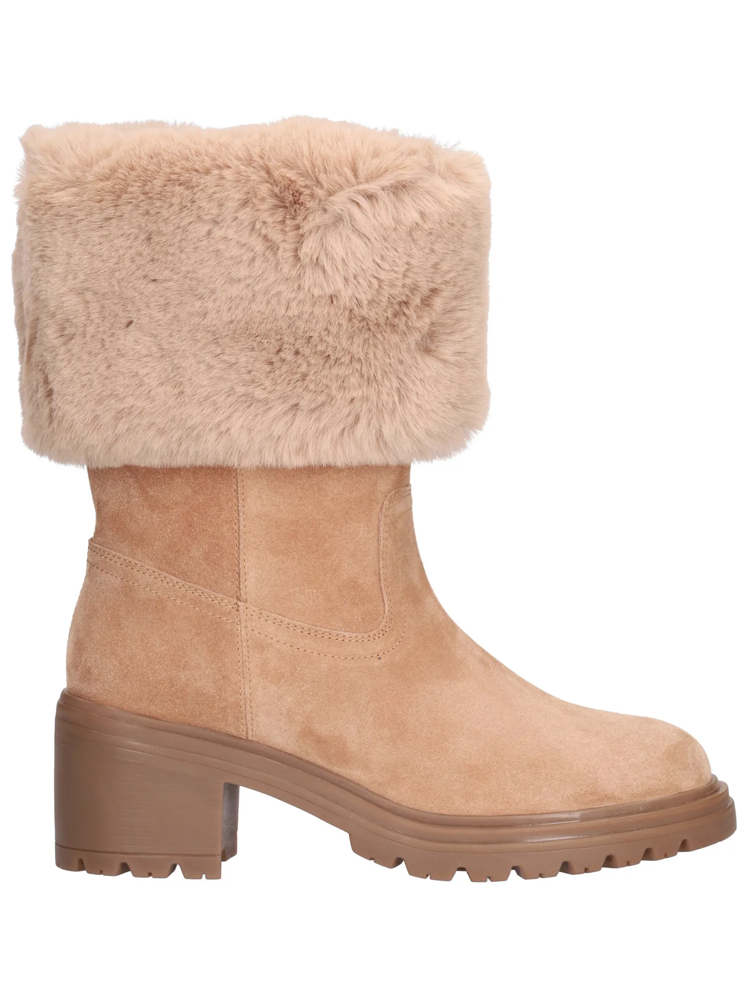 Stivale tacco largo Geox Damiana da donna beige