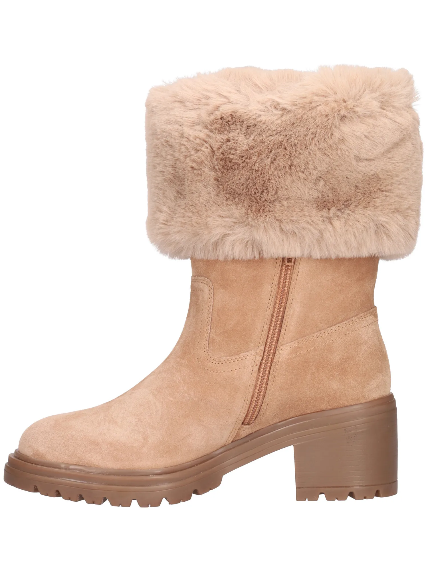 Stivale tacco largo Geox Damiana da donna beige