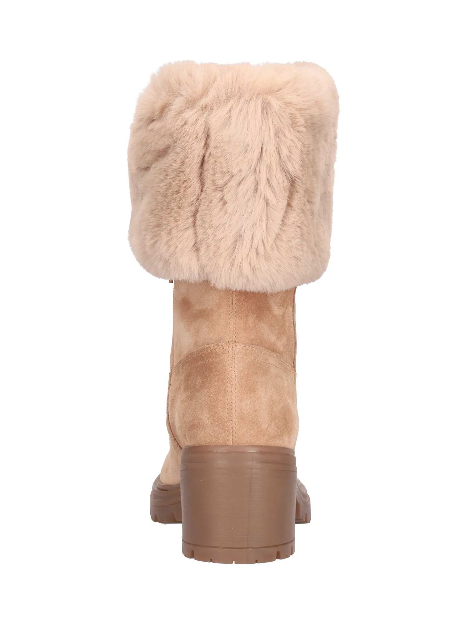 Stivale tacco largo Geox Damiana da donna beige
