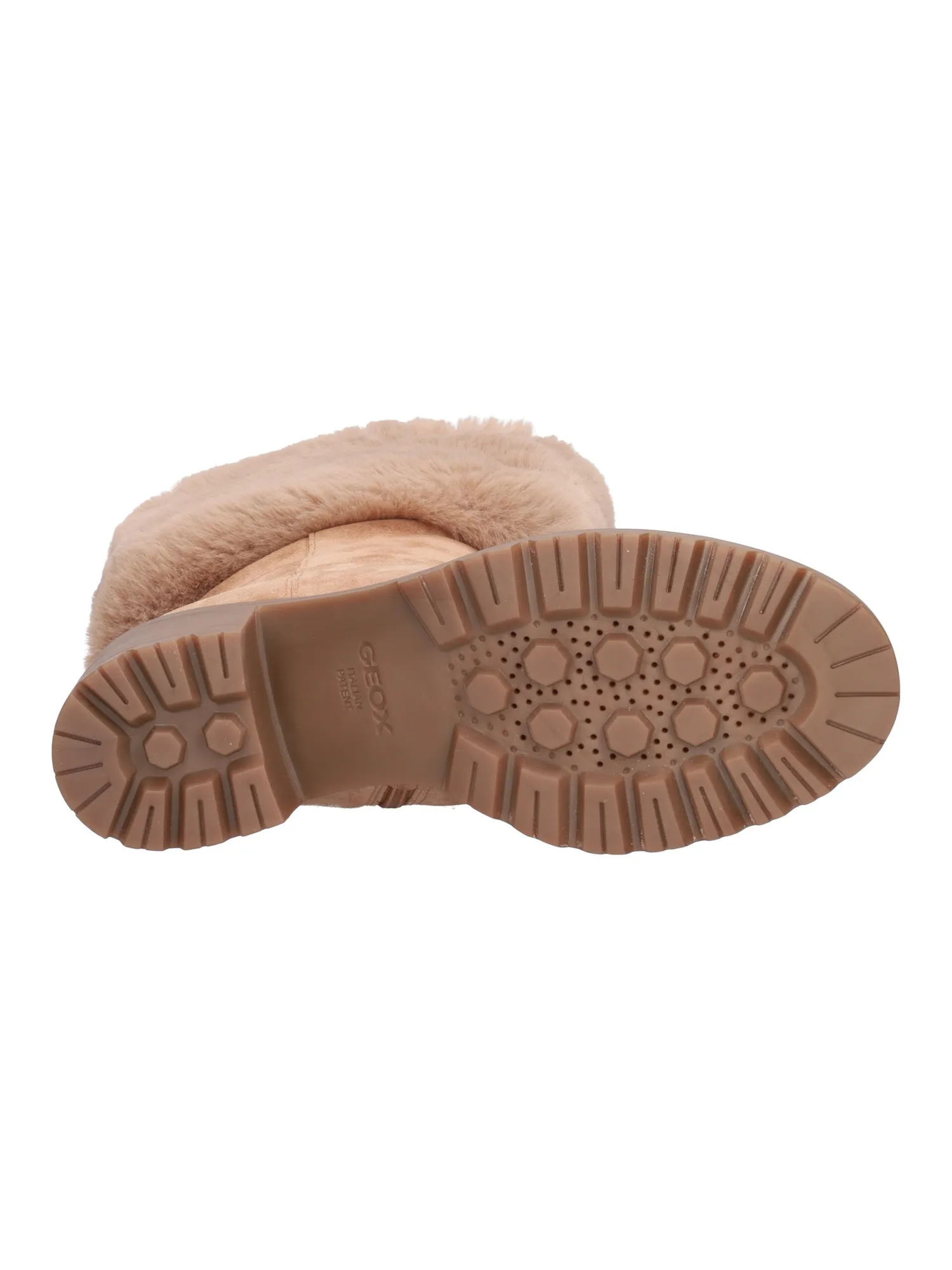 Stivale tacco largo Geox Damiana da donna beige