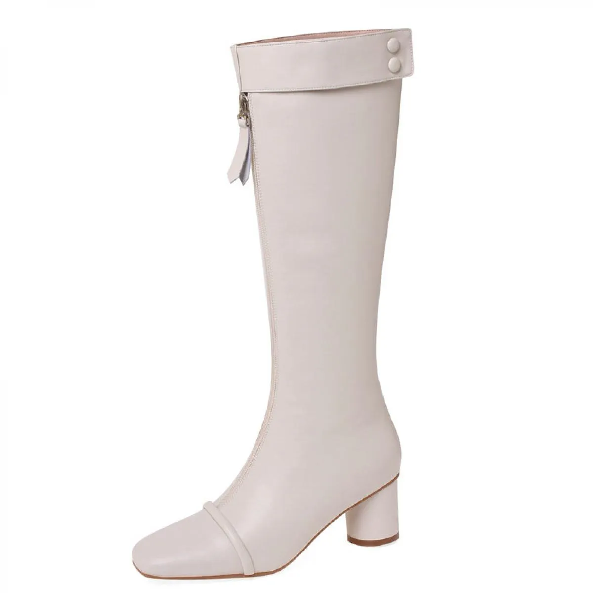 Stivali alti al ginocchio da donna Autunno Inverno Stivali lunghi elasticizzati sottili in vera pelle Scarpe da donna con tacco