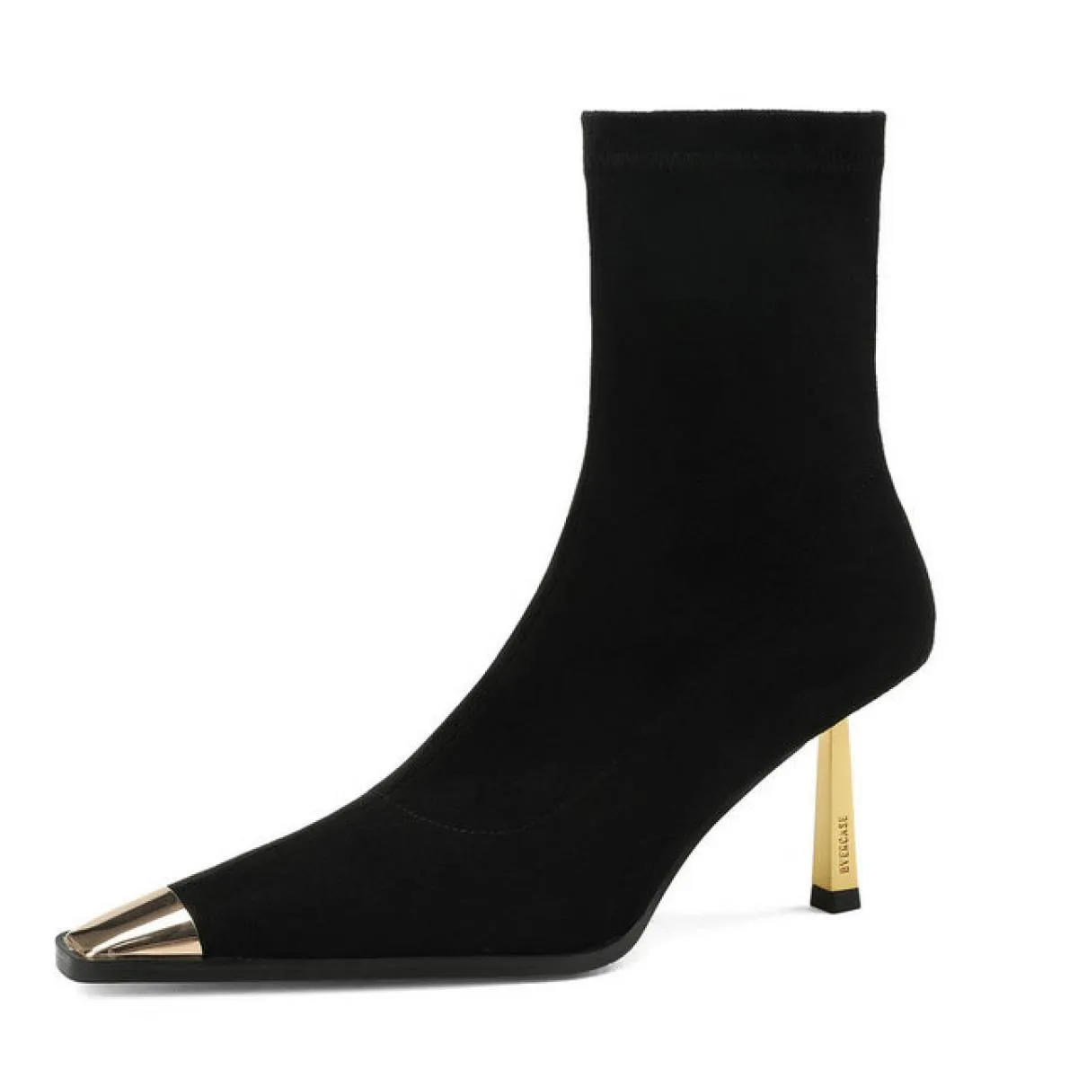 Stivali alti al ginocchio da donna Autunno Inverno Tacchi alti sottili Punta a punta Pelle scamosciata di mucca matura Scarpe da