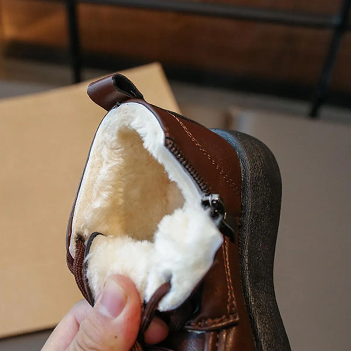 Stivali alti in pelle Pu per bambini Stivali morbidi classici foderati per bambini Ragazzi Ragazze Scarpe da scuola invernali Nu