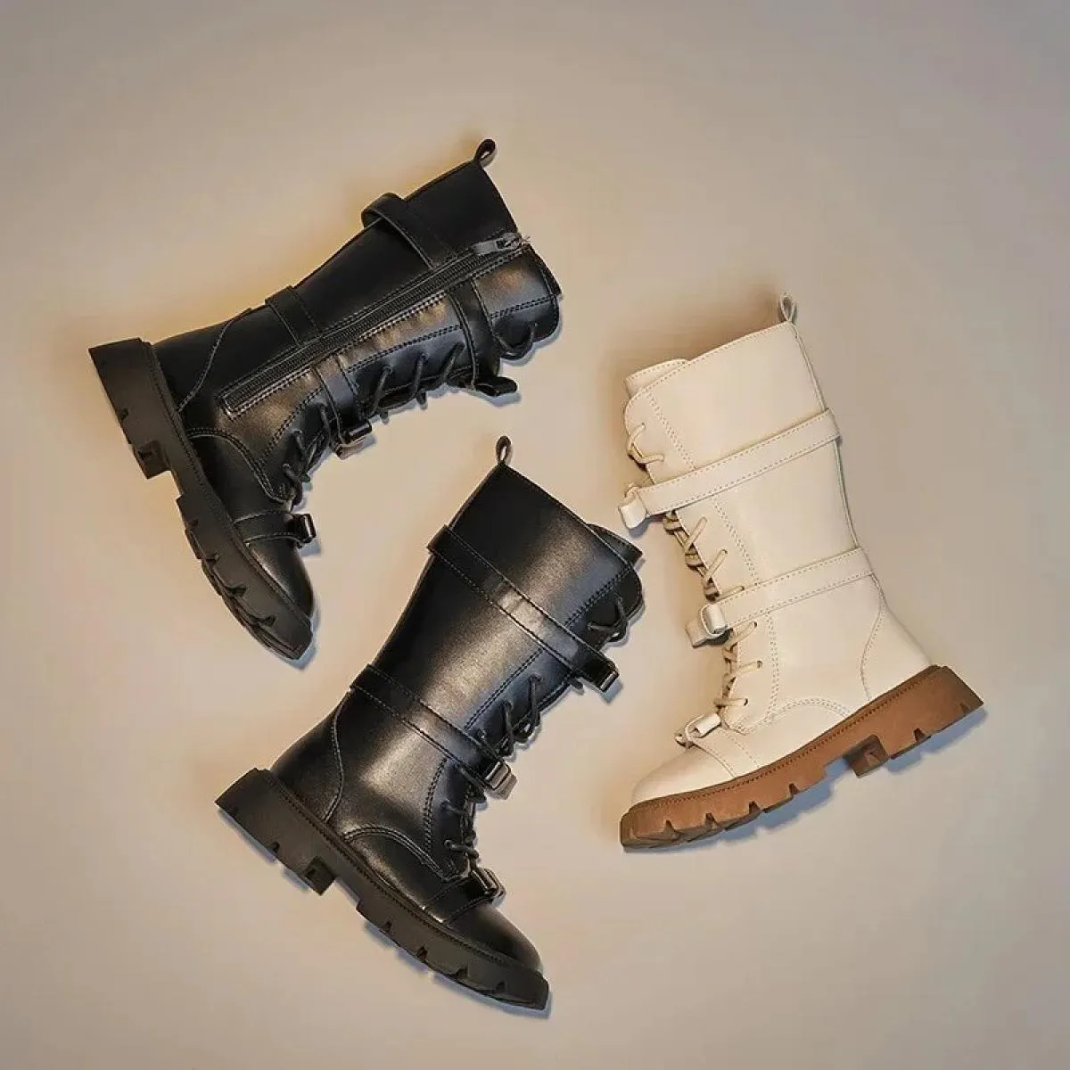 Stivali alti per ragazze nuovi stivali lunghi per bambini stile invernale 2024 per passerella per bambini Bowknot stivale in tin