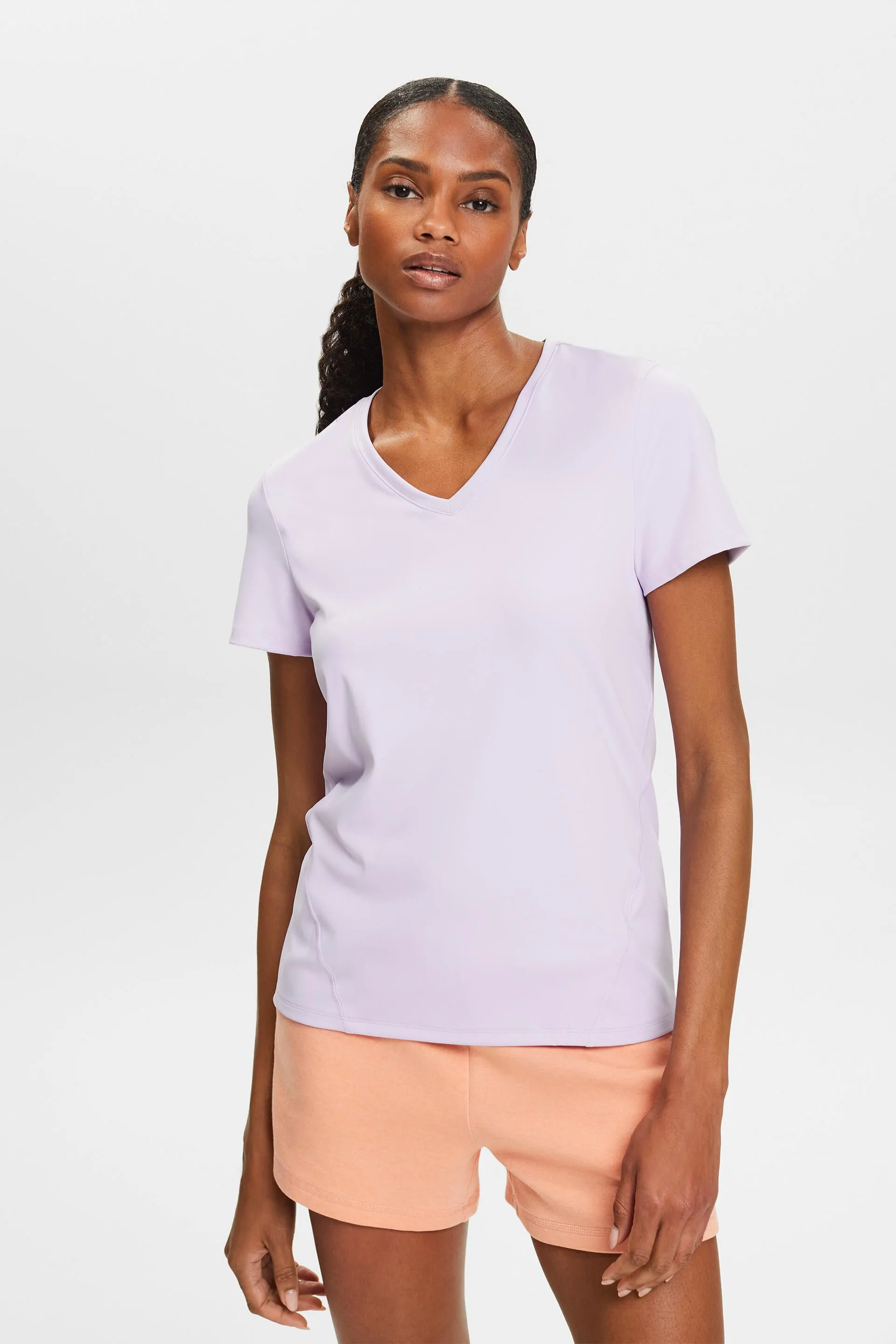 T-shirt active con scollo a V