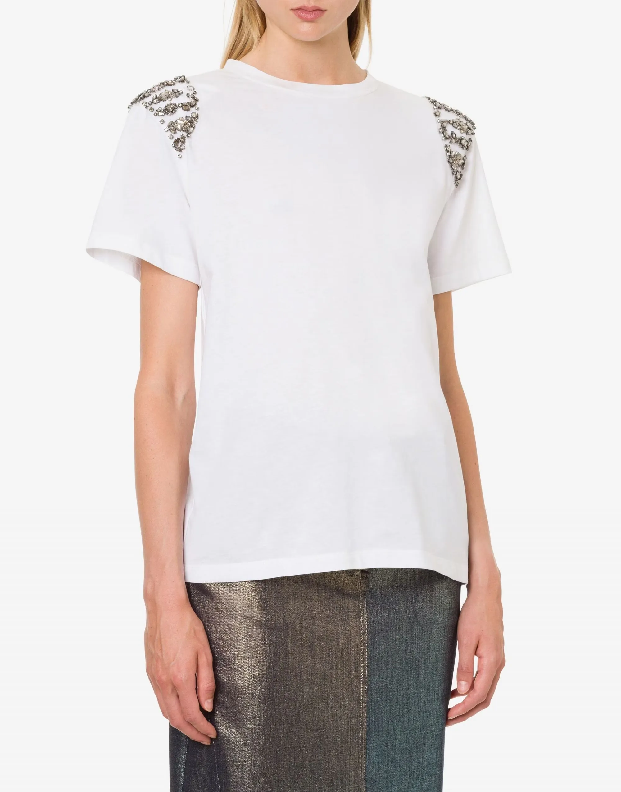 T-SHIRT BIANCA IN JERSEY DI COTONE ORGANICO