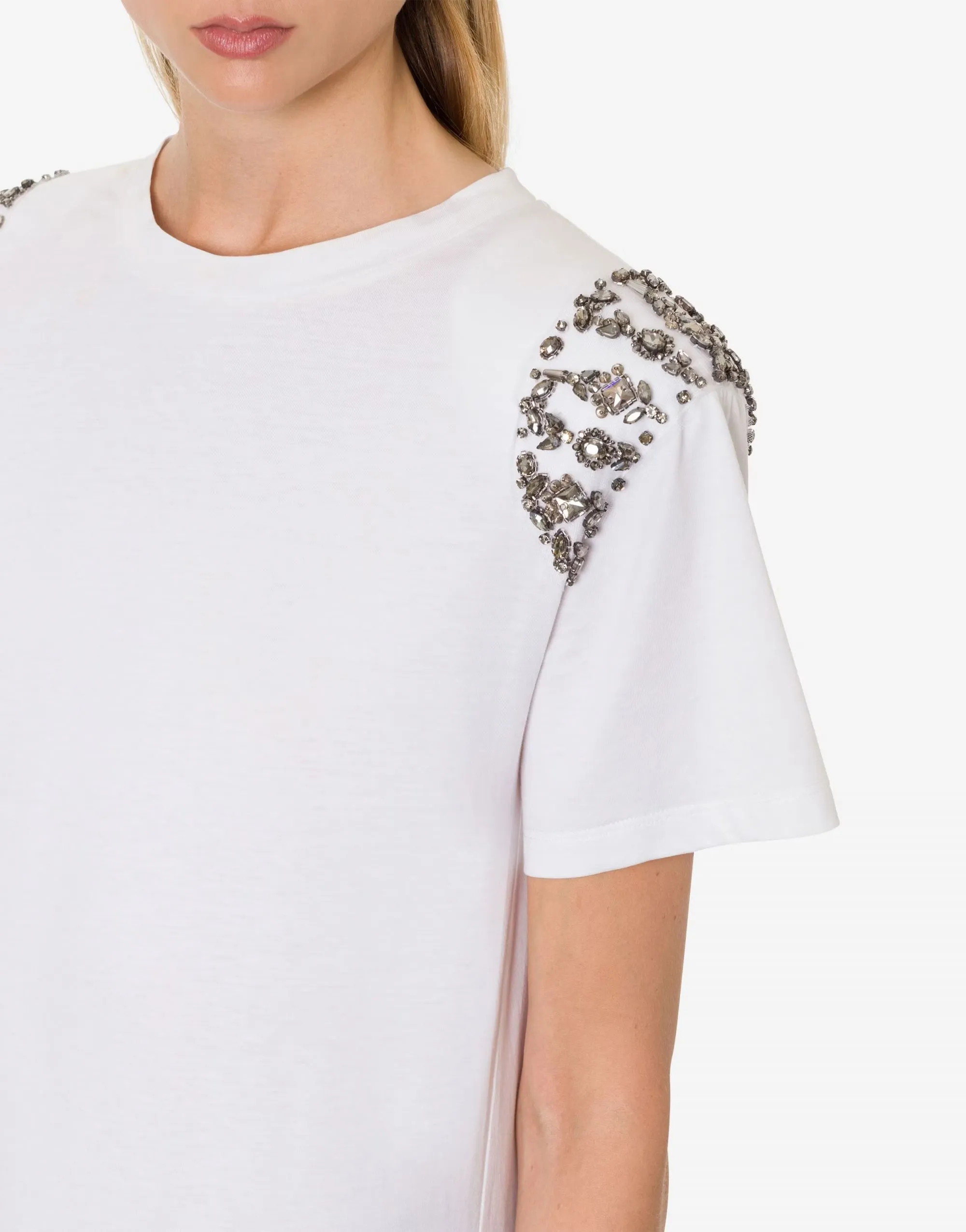 T-SHIRT BIANCA IN JERSEY DI COTONE ORGANICO