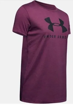 T-SHIRT DONNA UNDER ARMOUR SPORTSTYLE BORDEAUX