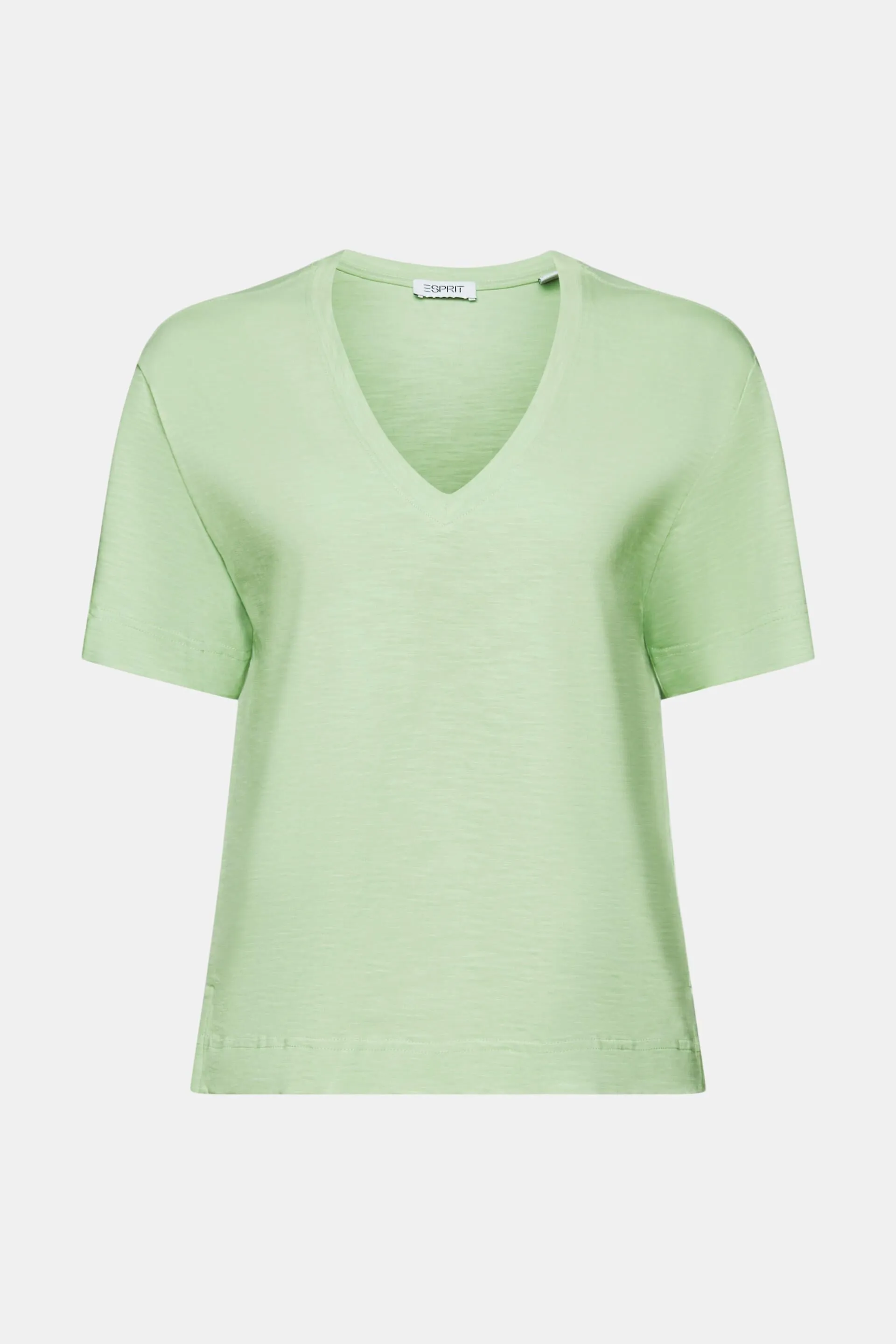 T-shirt fiammata con scollo a V
