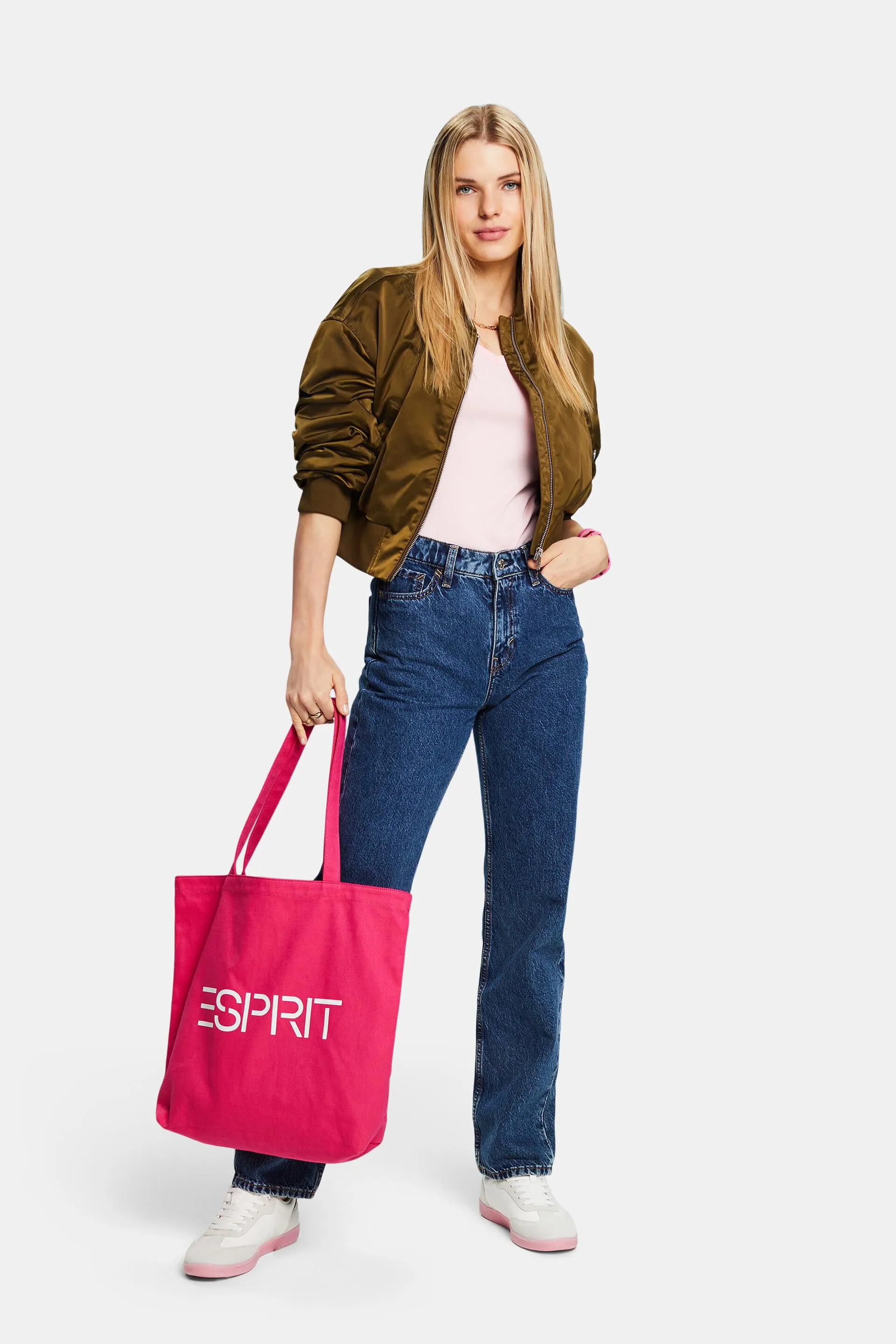 T-shirt in cotone con scollo a V