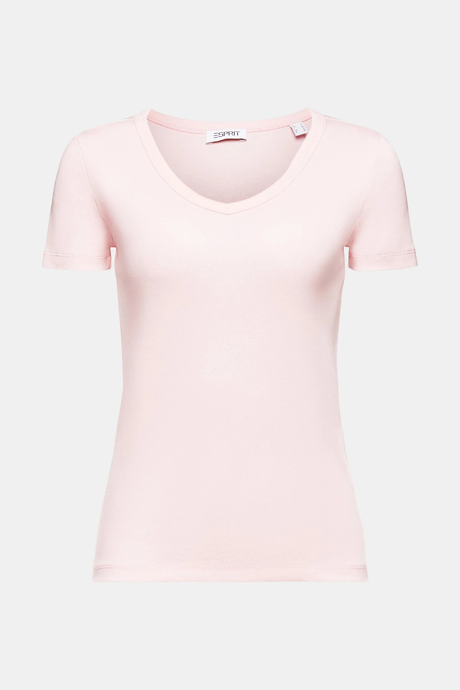 T-shirt in cotone con scollo a V