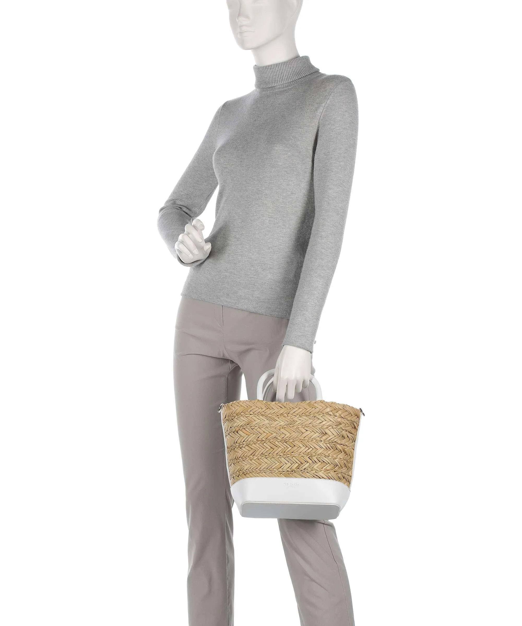  Ted Baker Ivelie Borsa a mano libro, pelle sintetica natura/bianco  