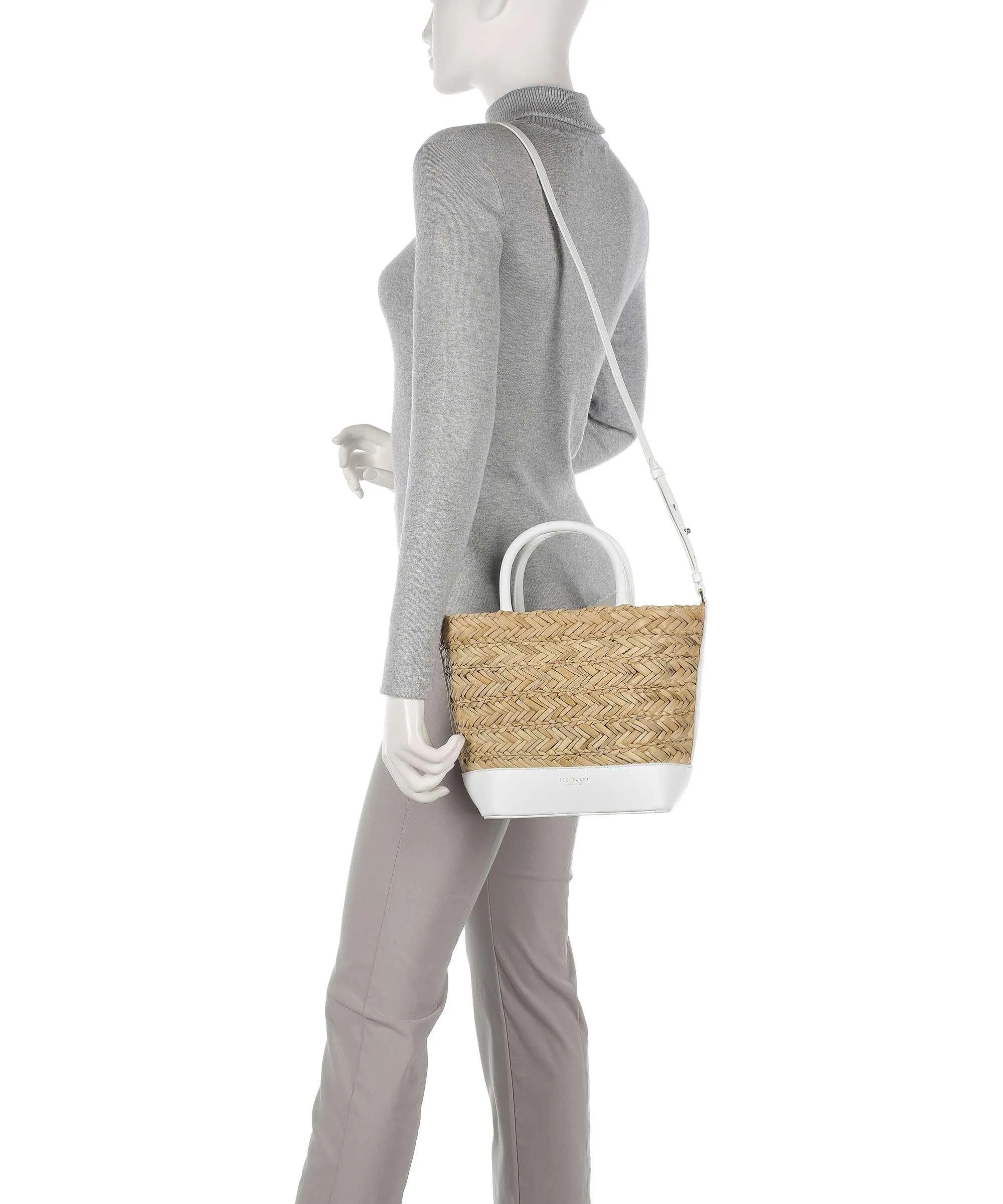  Ted Baker Ivelie Borsa a mano libro, pelle sintetica natura/bianco  