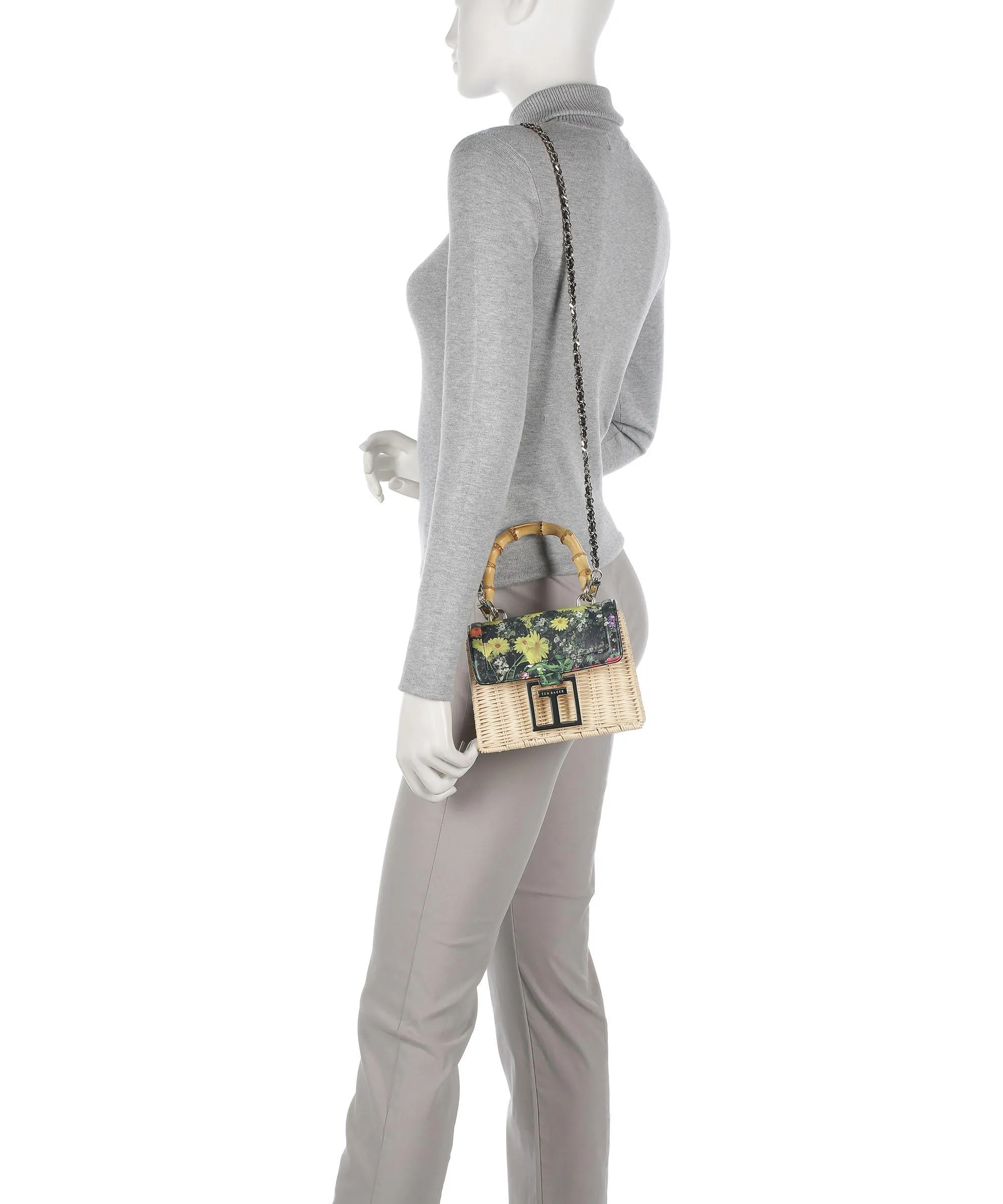  Ted Baker Jaysisa Borsa a tracolla rattan natura  