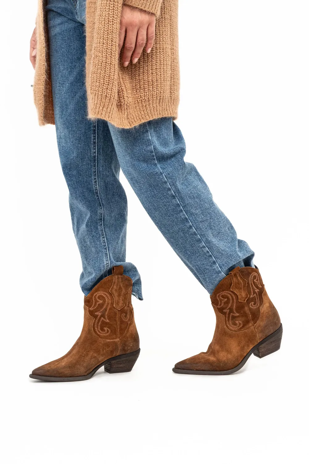 TEXANO BASSO RICAMI SUEDE