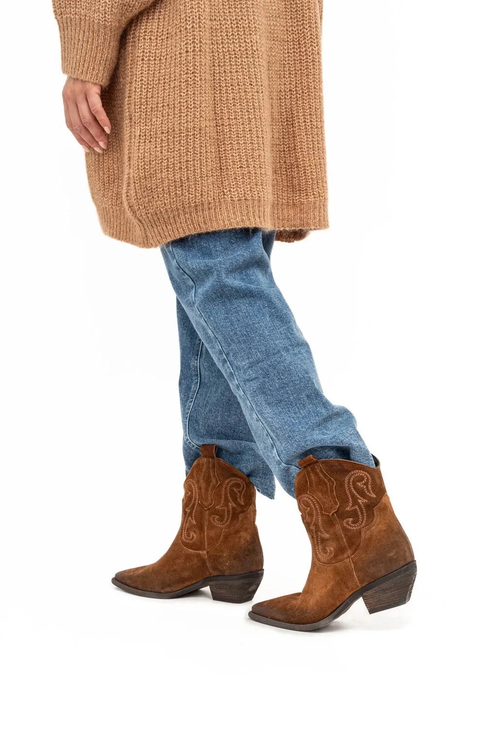 TEXANO BASSO RICAMI SUEDE