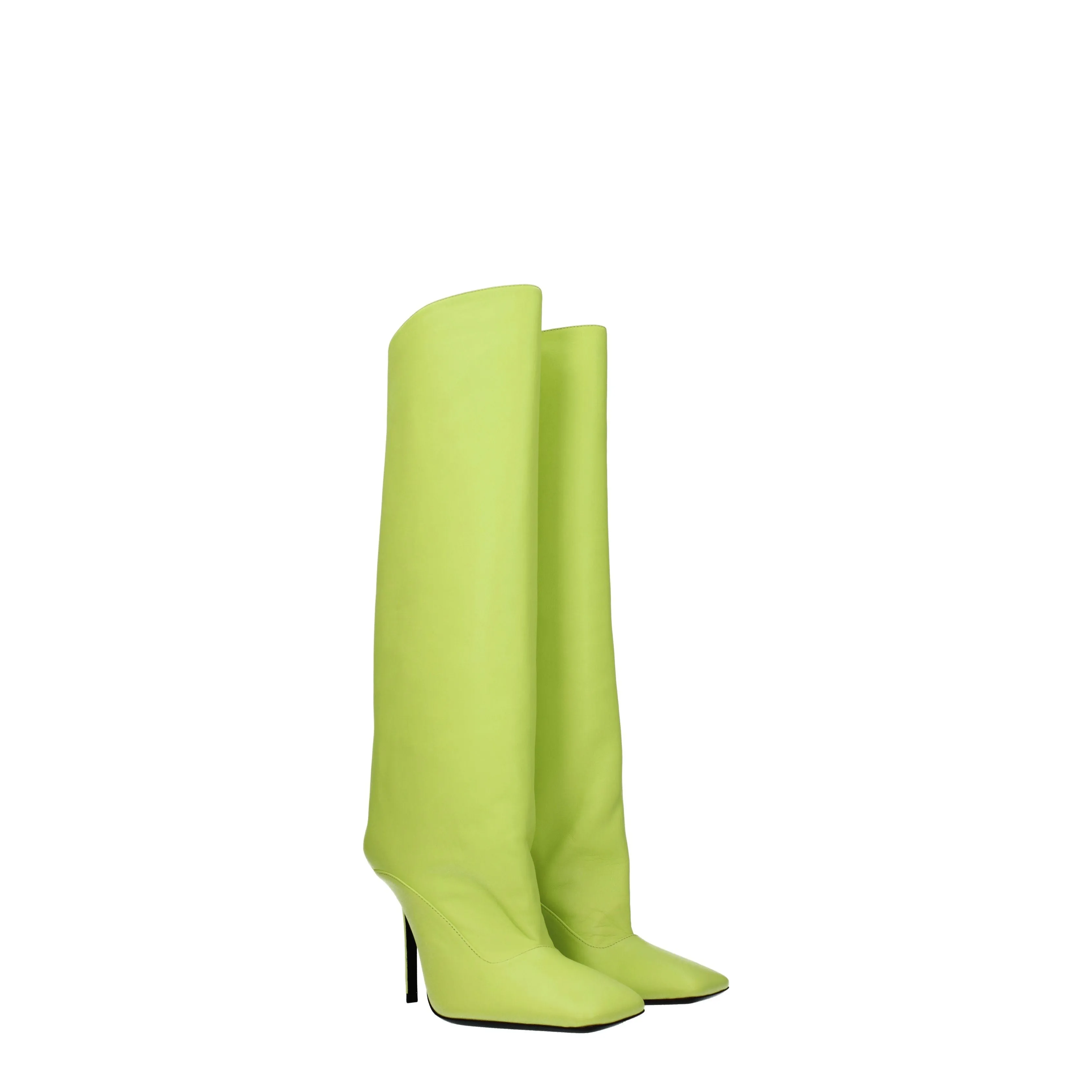 The Attico Stivali Donna Pelle Verde/Lime